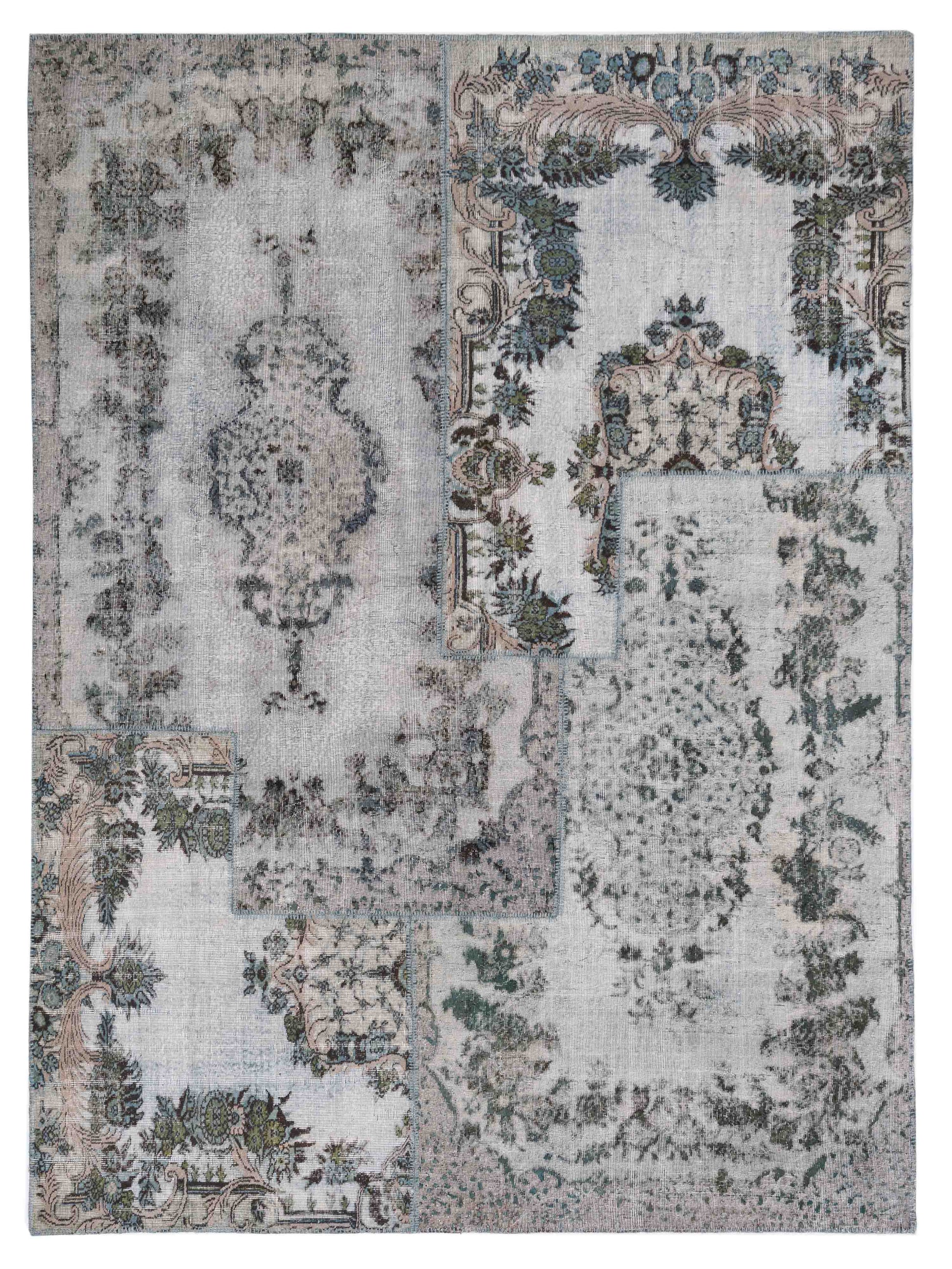 Pasha Turkish Vestige Patchwork  Blue  Contemporary