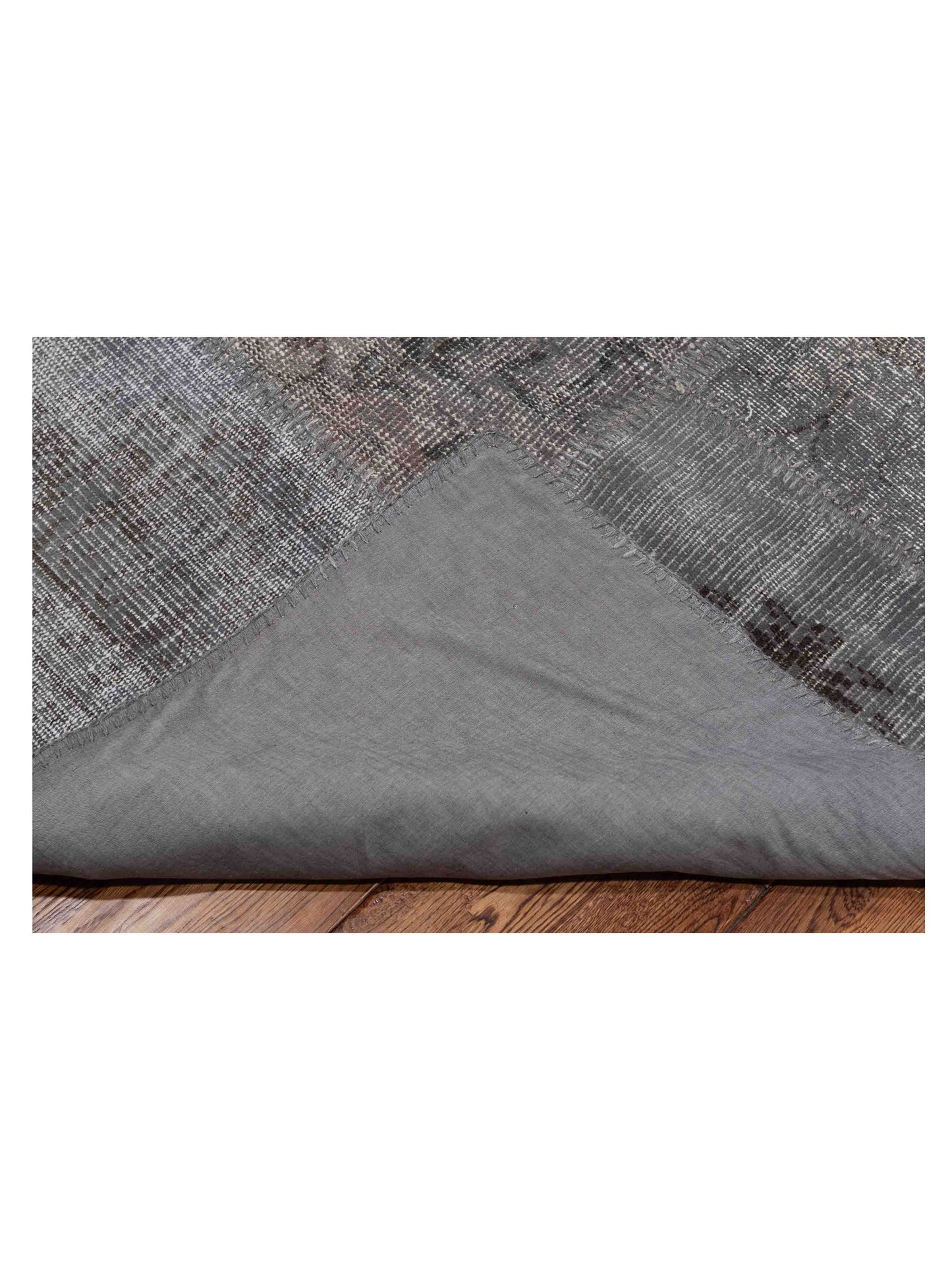 Turkish Vestige Patchwork 130967 Gray 8x10 Hand Knotted Rug