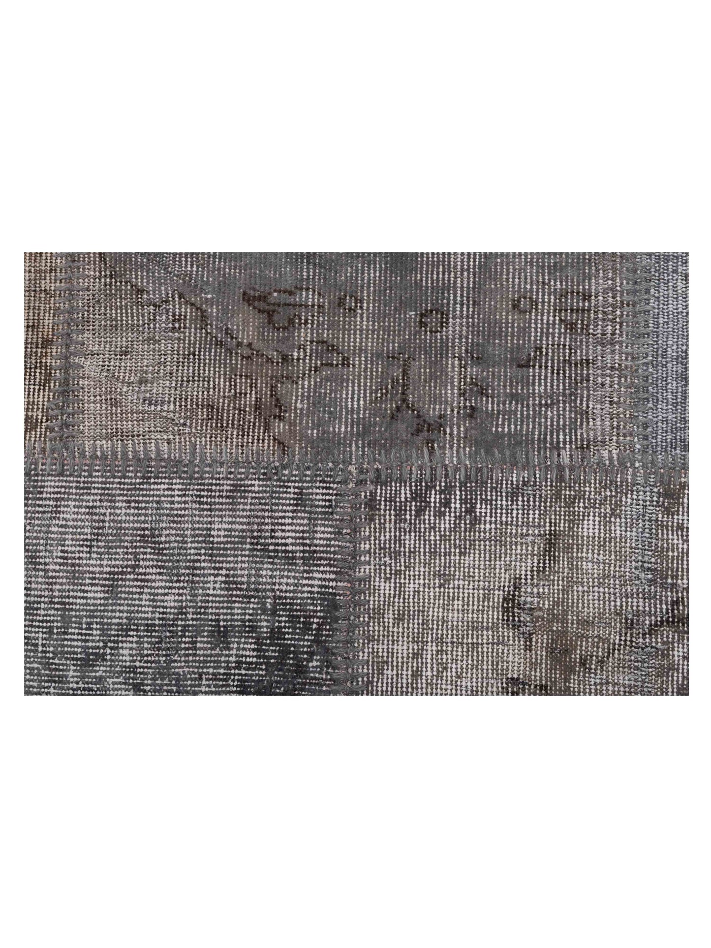 Turkish Vestige Patchwork 130967 Gray 8x10 Hand Knotted Rug