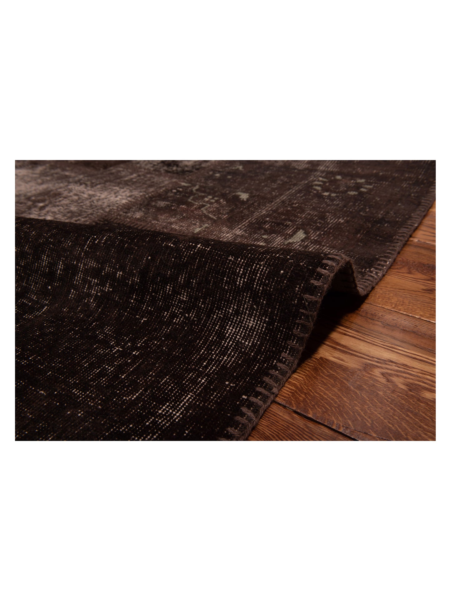 Turkish Vestige Patchwork 131004 Dark Brown 9.1x12 Hand Knotted Rug
