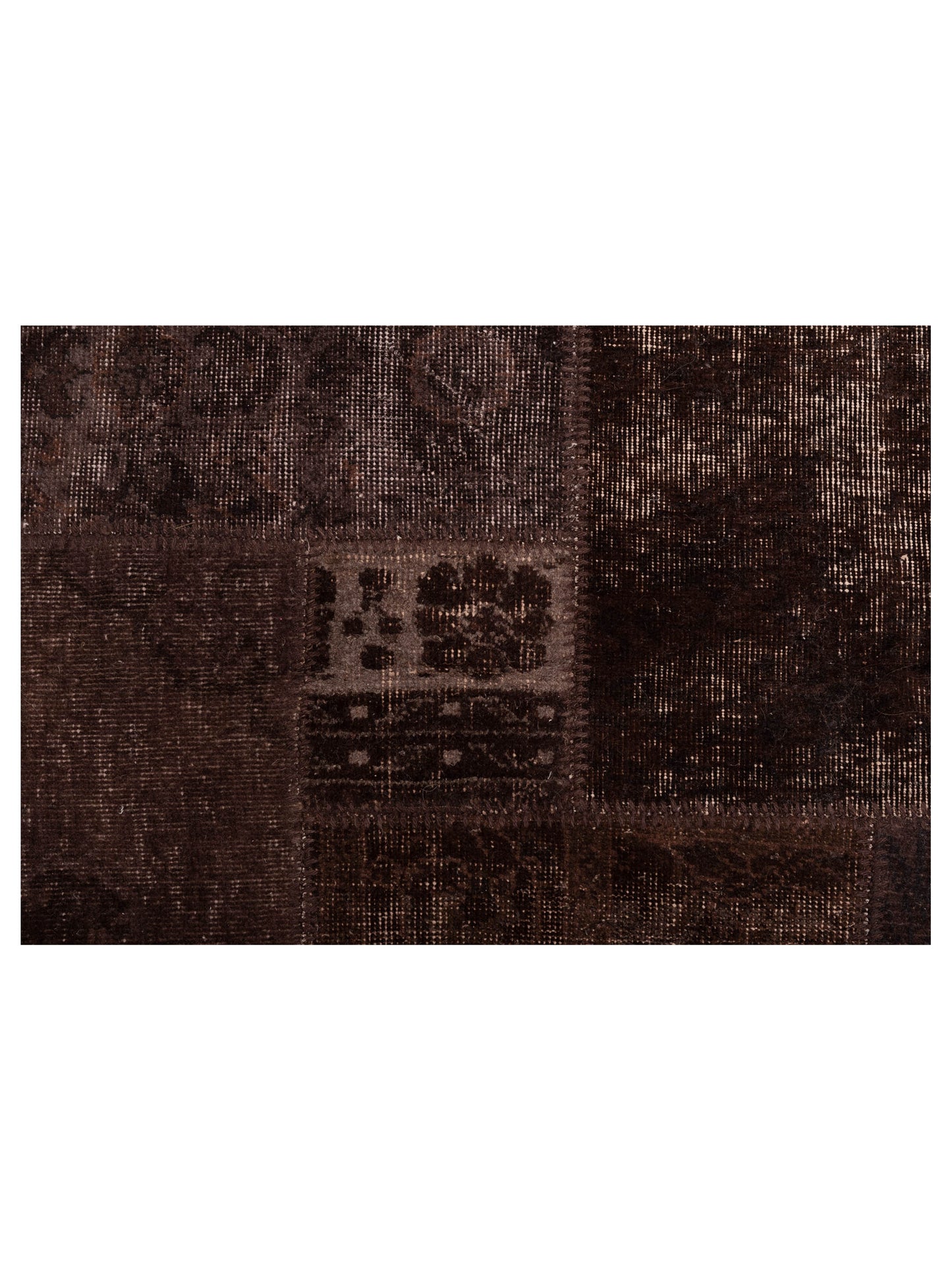 Turkish Vestige Patchwork 131074 Dark Brown 3.11x5.11 Hand Knotted Rug