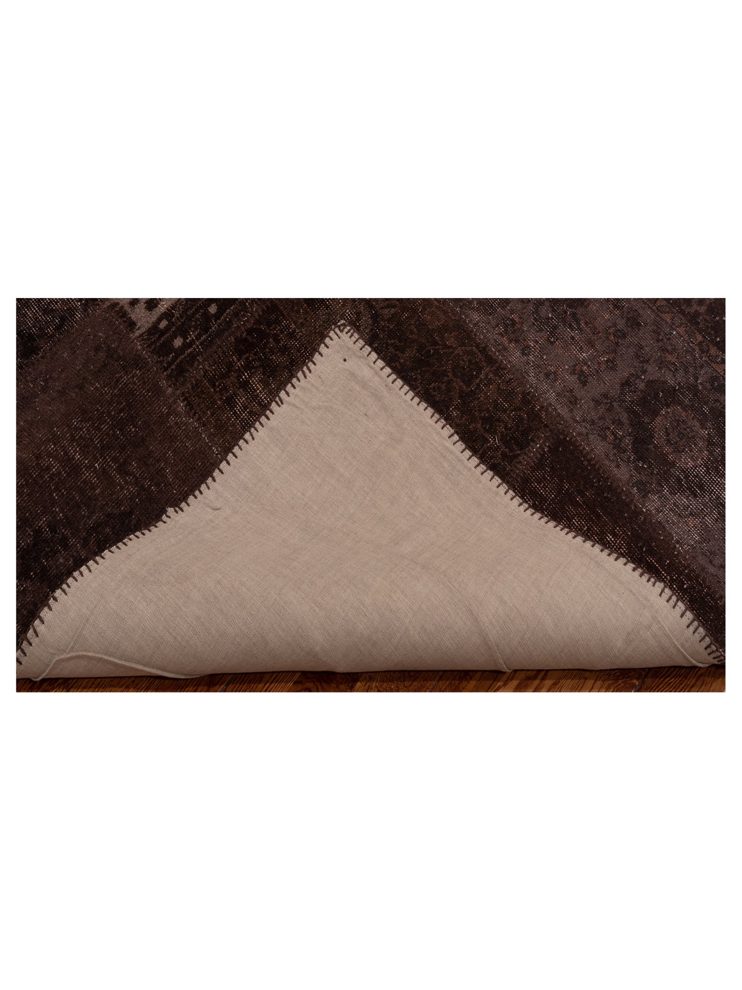 Turkish Vestige Patchwork 131074 Dark Brown 3.11x5.11 Hand Knotted Rug