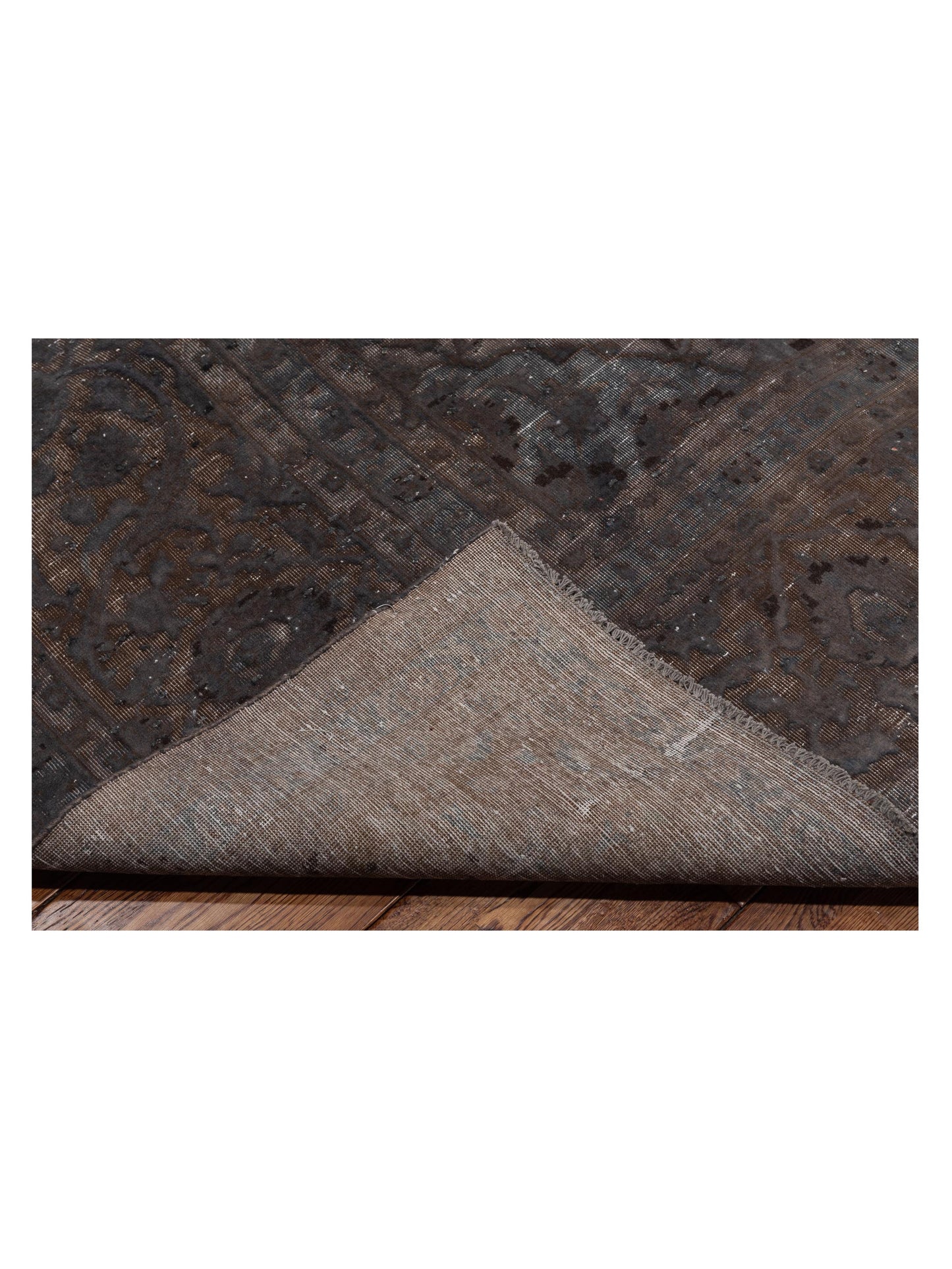 Vintage 133104 Dark Gray 10x13.6 Hand Knotted Rug