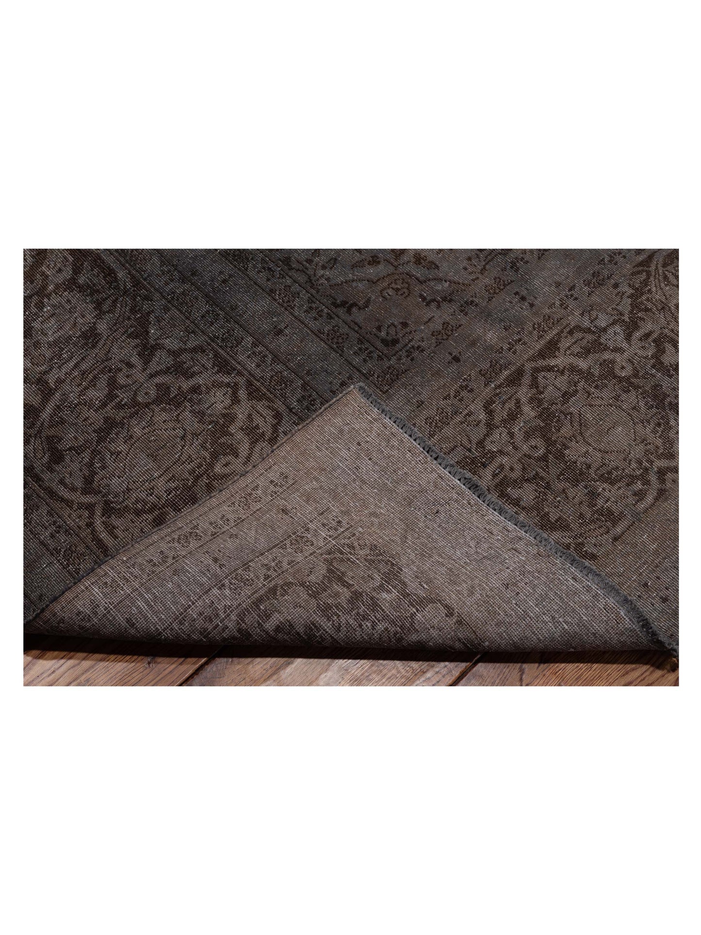 Vintage 133148 Dark Gray 9.8x13 Hand Knotted Rug