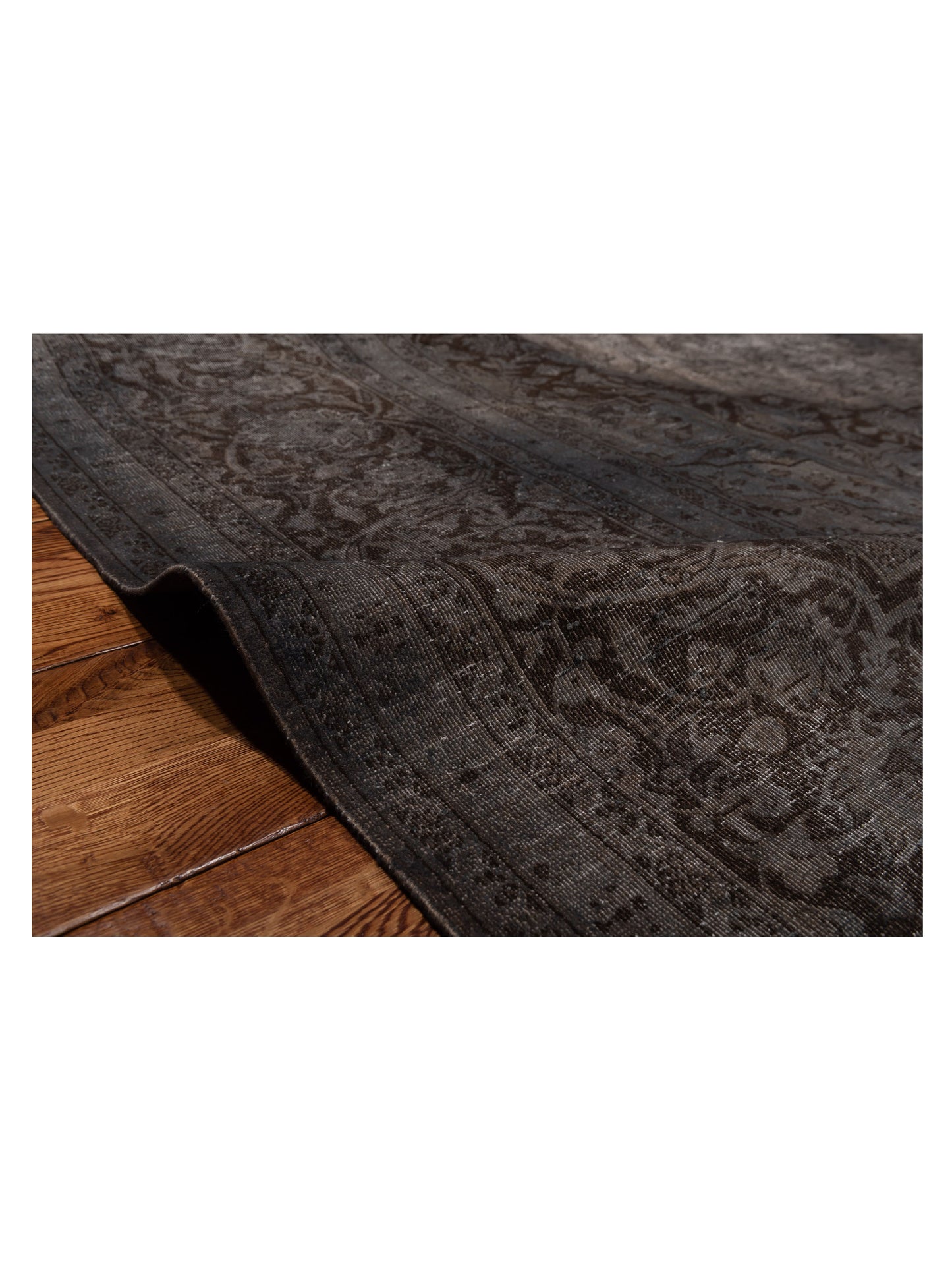 Vintage 133148 Dark Gray 9.8x13 Hand Knotted Rug