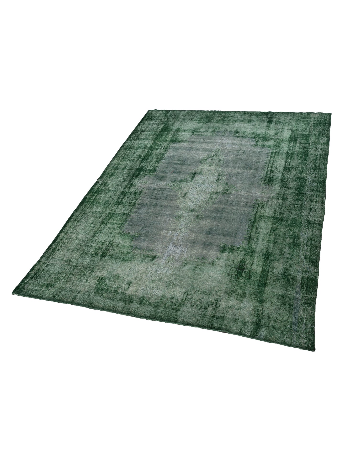 Vintage 133209 Green 9x12 Hand Knotted Rug