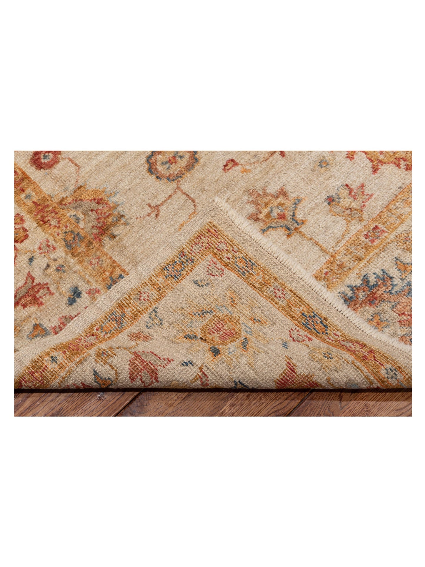 Angora Oushak 134263 Ivory Ivory 6x13.2 Hand Knotted Rug