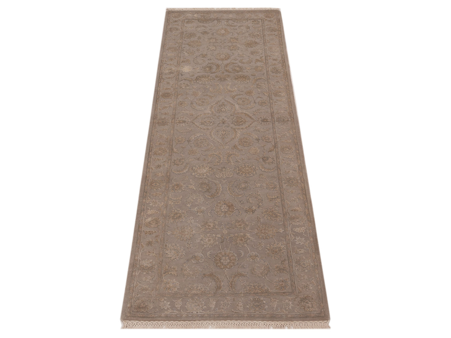 Imperial Silk 135470 Gray Gray 2.7x8 Hand Knotted Rug