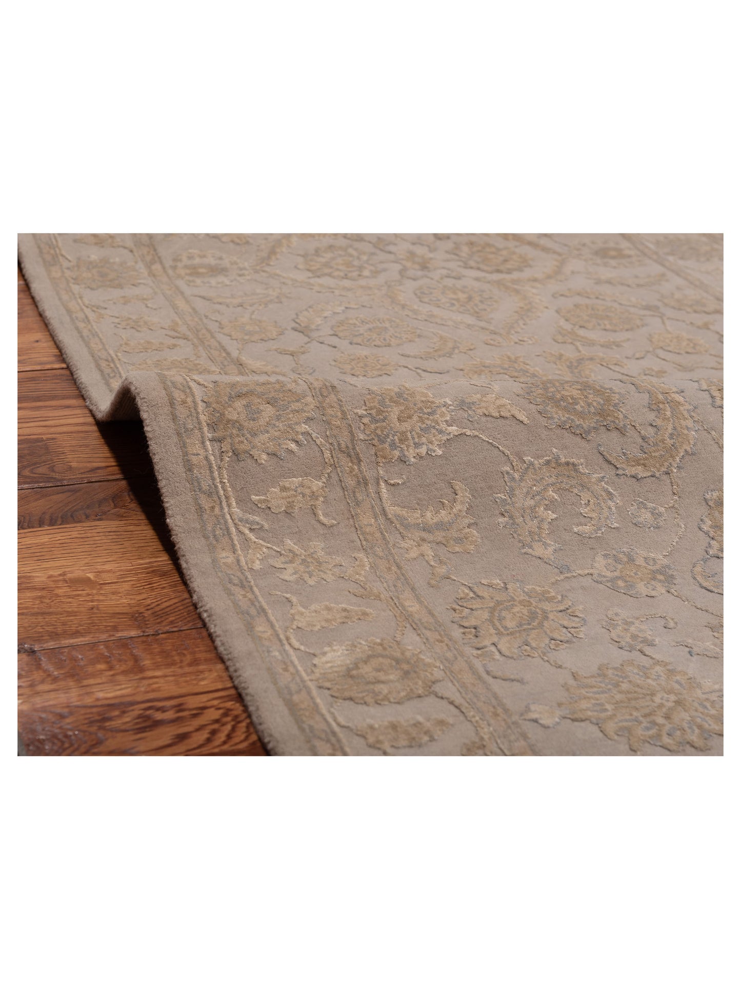 Imperial Silk 135470 Gray Gray 2.7x8 Hand Knotted Rug