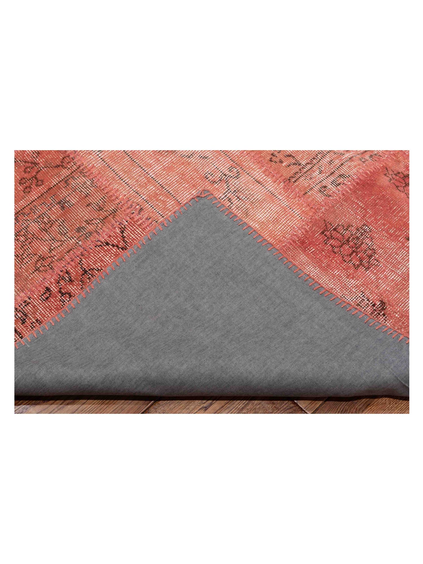 Turkish Vestige Patchwork 140559 Pink 9.1x12 Hand Knotted Rug