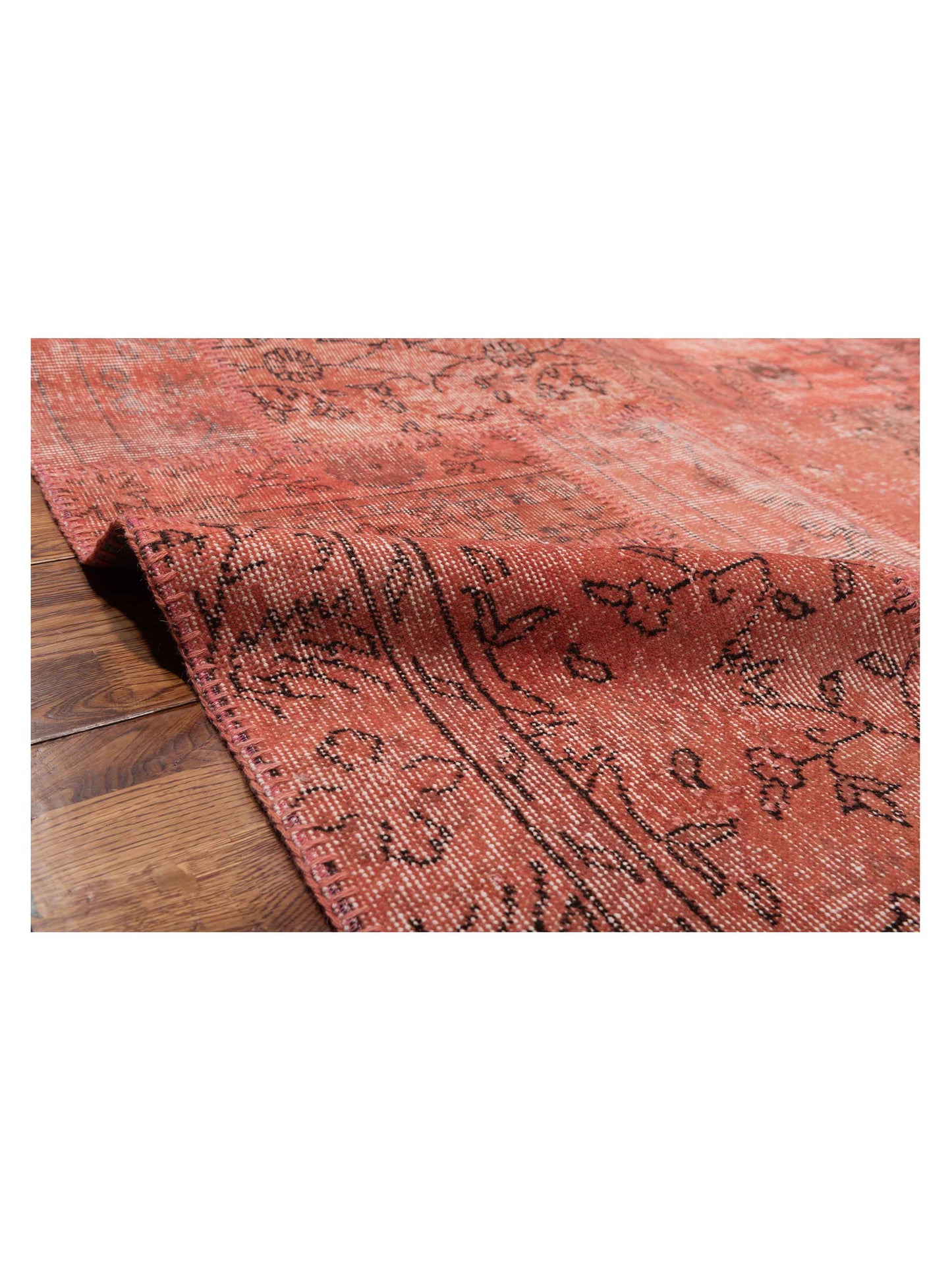 Turkish Vestige Patchwork 140559 Pink 9.1x12 Hand Knotted Rug