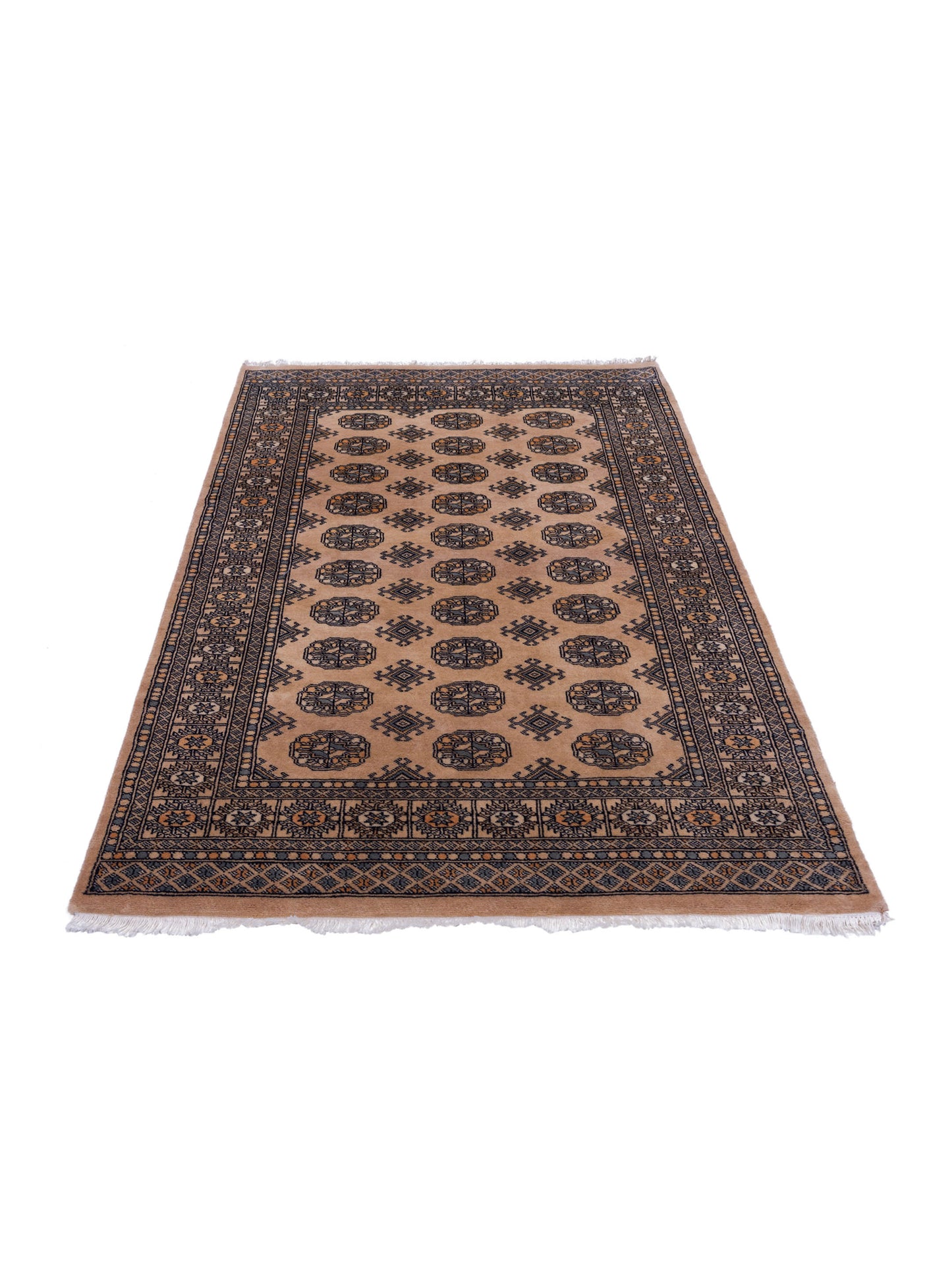Bokhara 141384 Beige Beige 4.1x5.11 Hand Knotted Rug