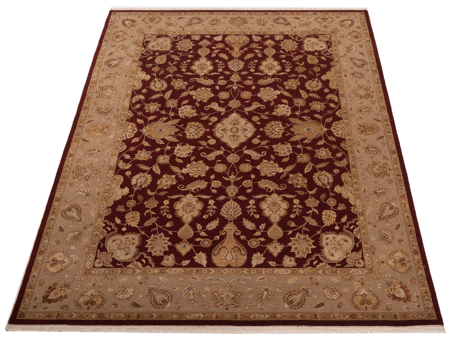 Imperial Silk 141435 Red Gold 9x12.2 Hand Knotted Rug