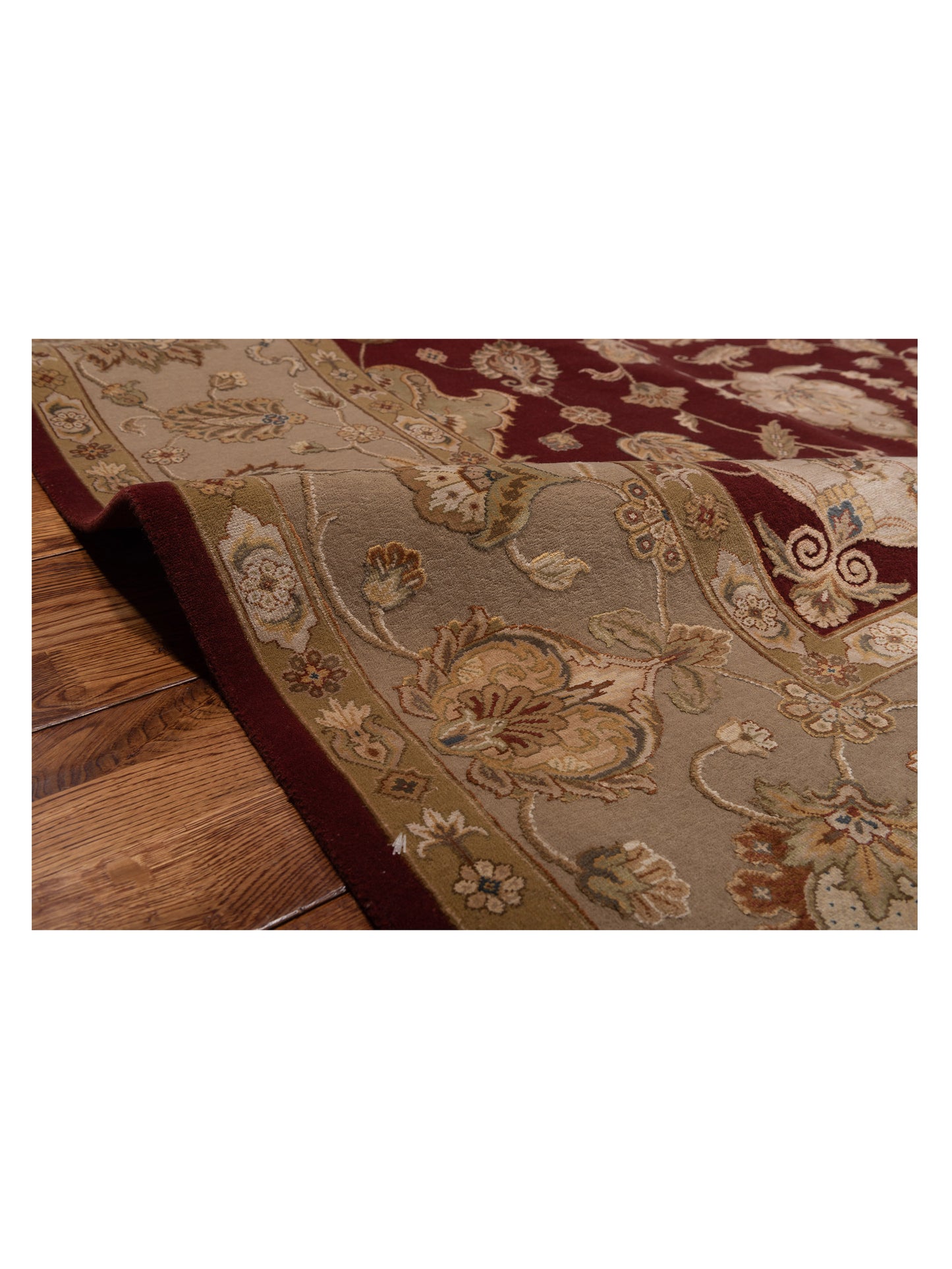 Imperial Silk 141436 Red Cream 8.1x10 Hand Knotted Rug