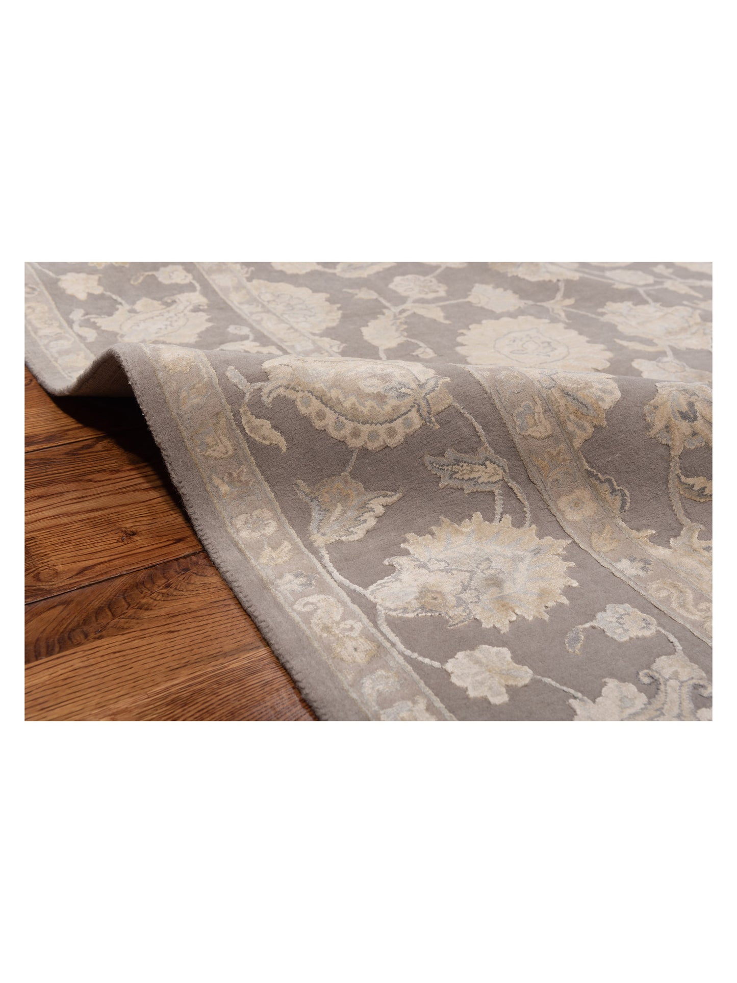 Imperial Silk 141439 Silver Silver 5.11x8.9 Hand Knotted Rug