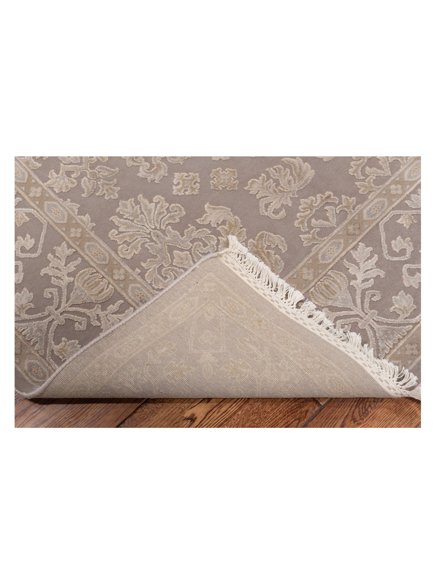 Imperial Silk 141440 Silver Silver 6.1x9 Hand Knotted Rug