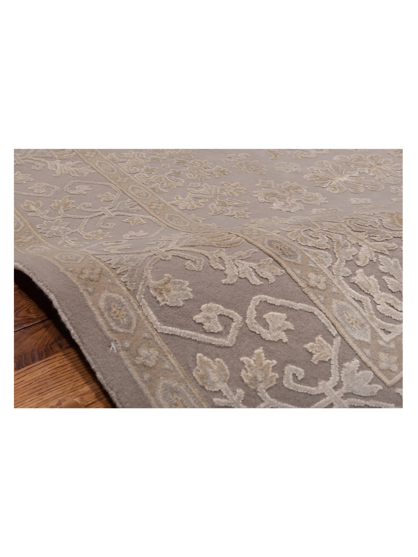 Imperial Silk 141440 Silver Silver 6.1x9 Hand Knotted Rug