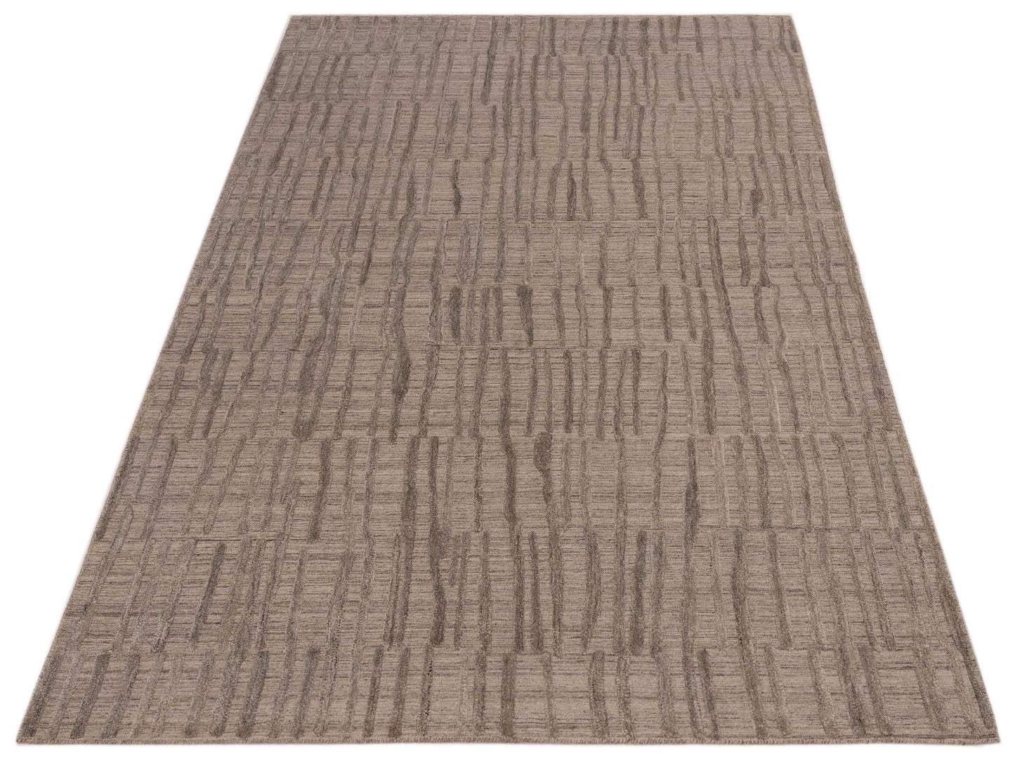 Himalayan 142566 Silver Silver 5.11x9.2 Hand Knotted Rug