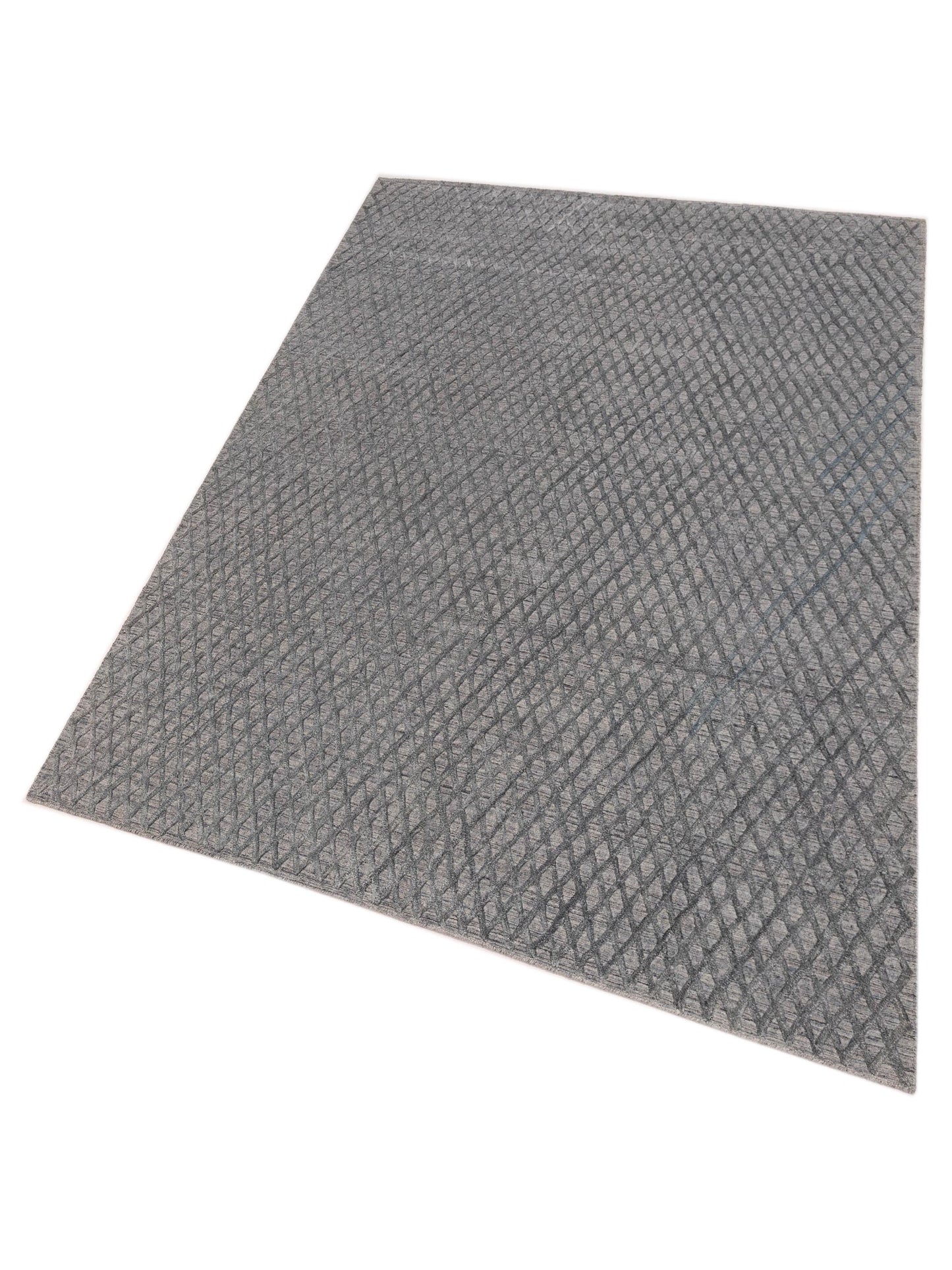 Himalayan 142592 Gray Blue Gray Blue 6.1x8.10 Hand Knotted Rug