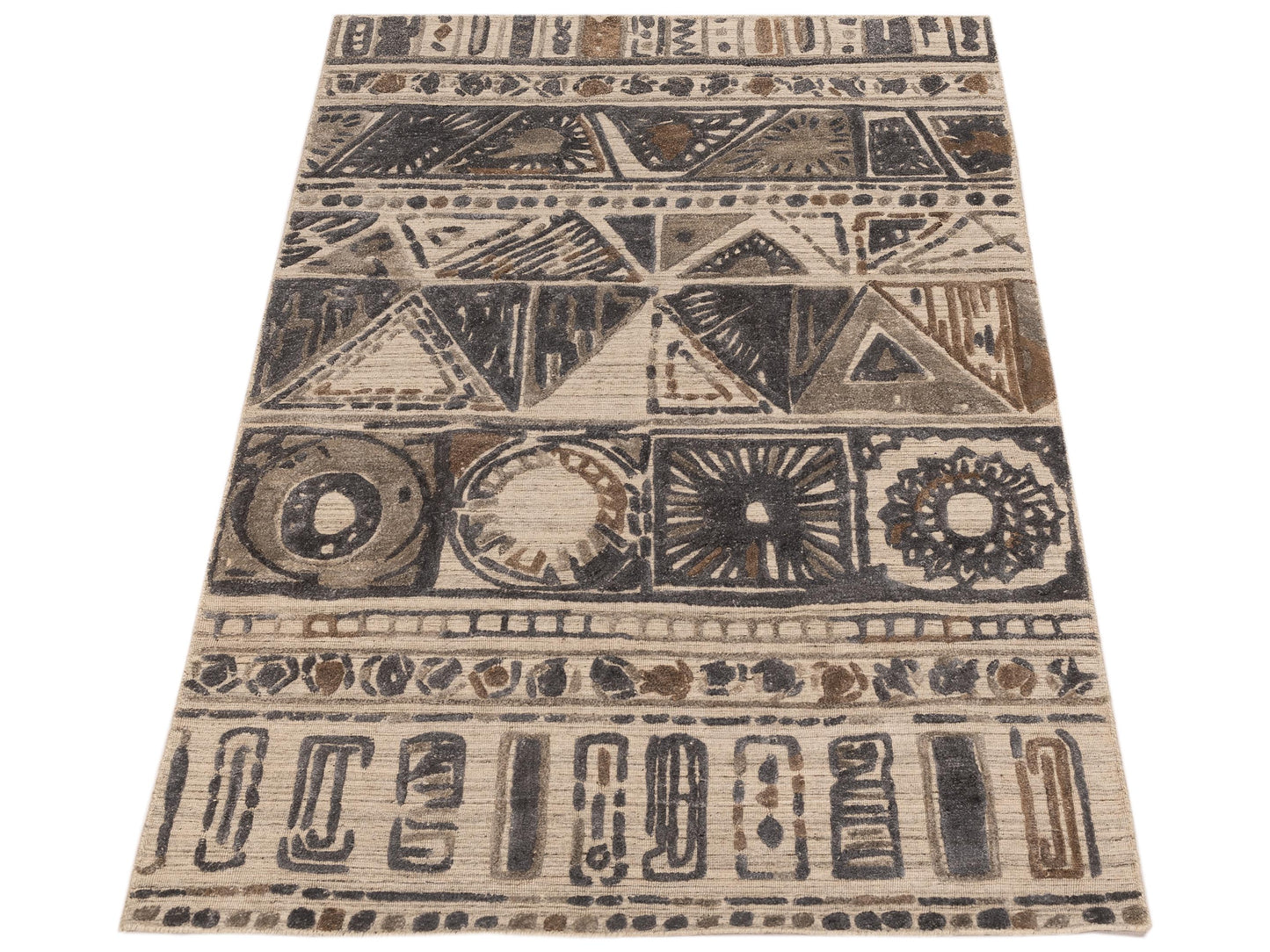 Himalayan 142626 Silver Gray 4.3x6.3 Hand Knotted Rug