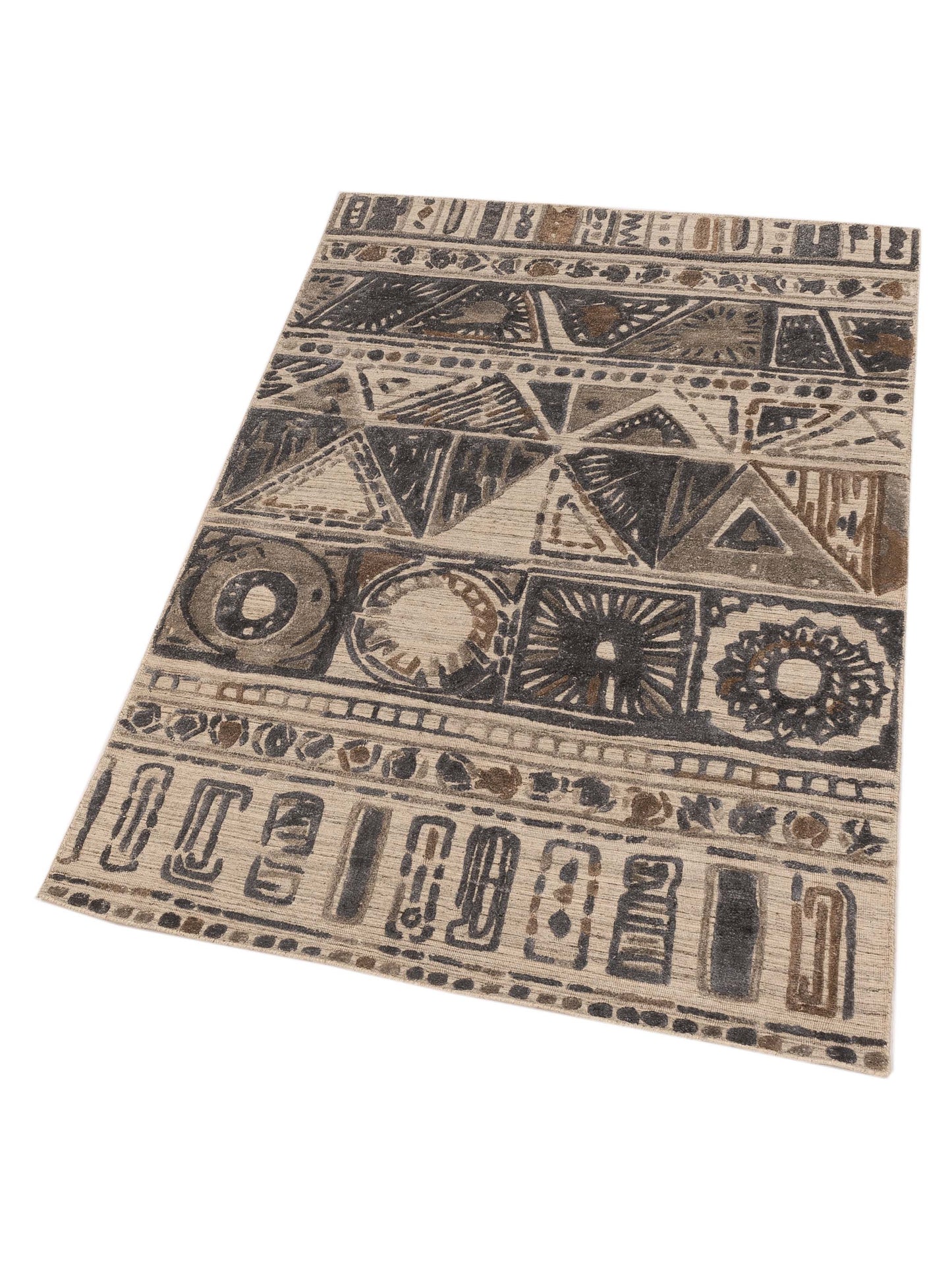 Himalayan 142626 Silver Gray 4.3x6.3 Hand Knotted Rug