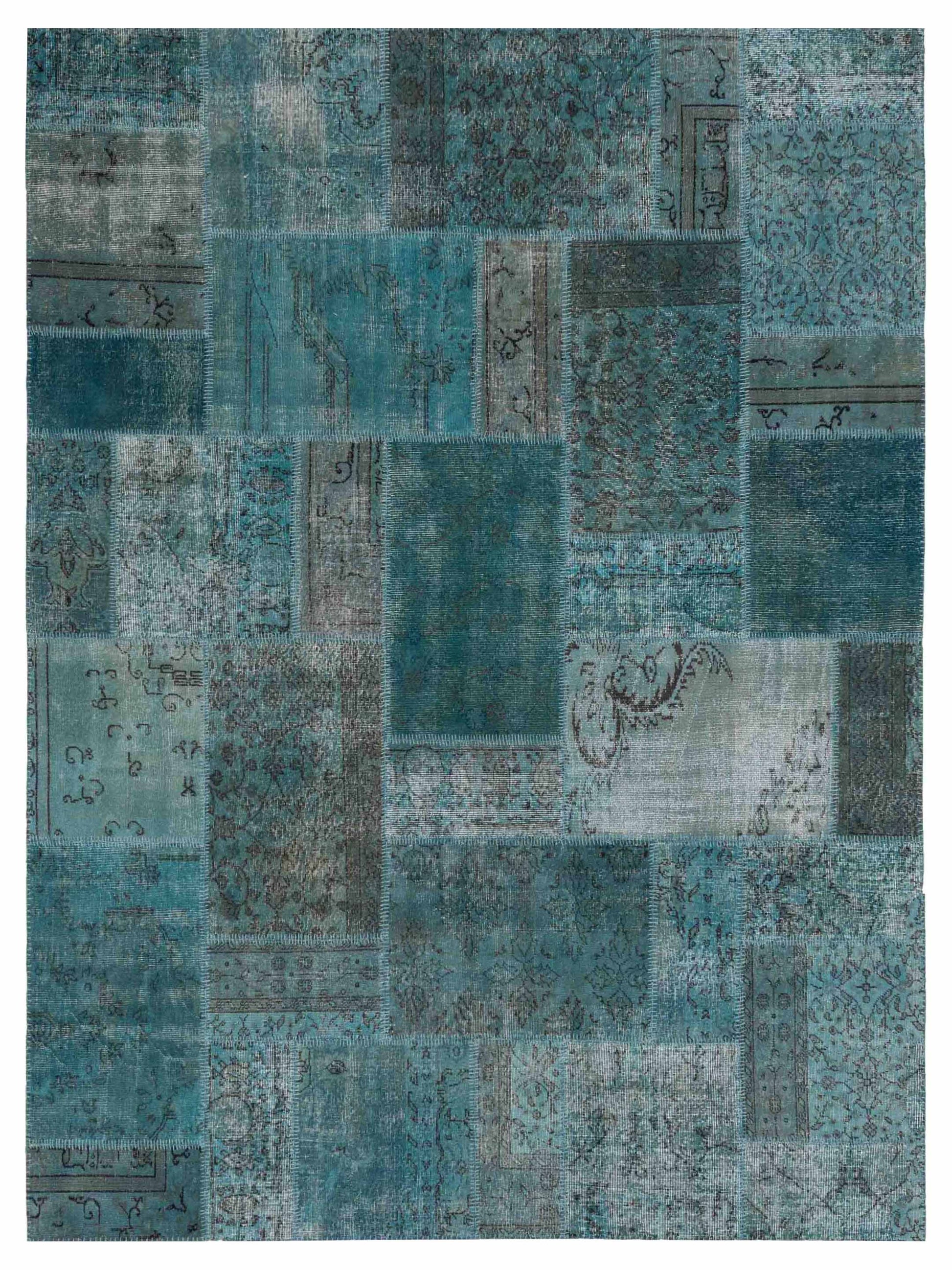 Pasha Turkish Vestige Patchwork  Turquoise  Contemporary