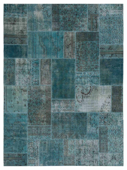 Pasha Turkish Vestige Patchwork  Turquoise  Contemporary