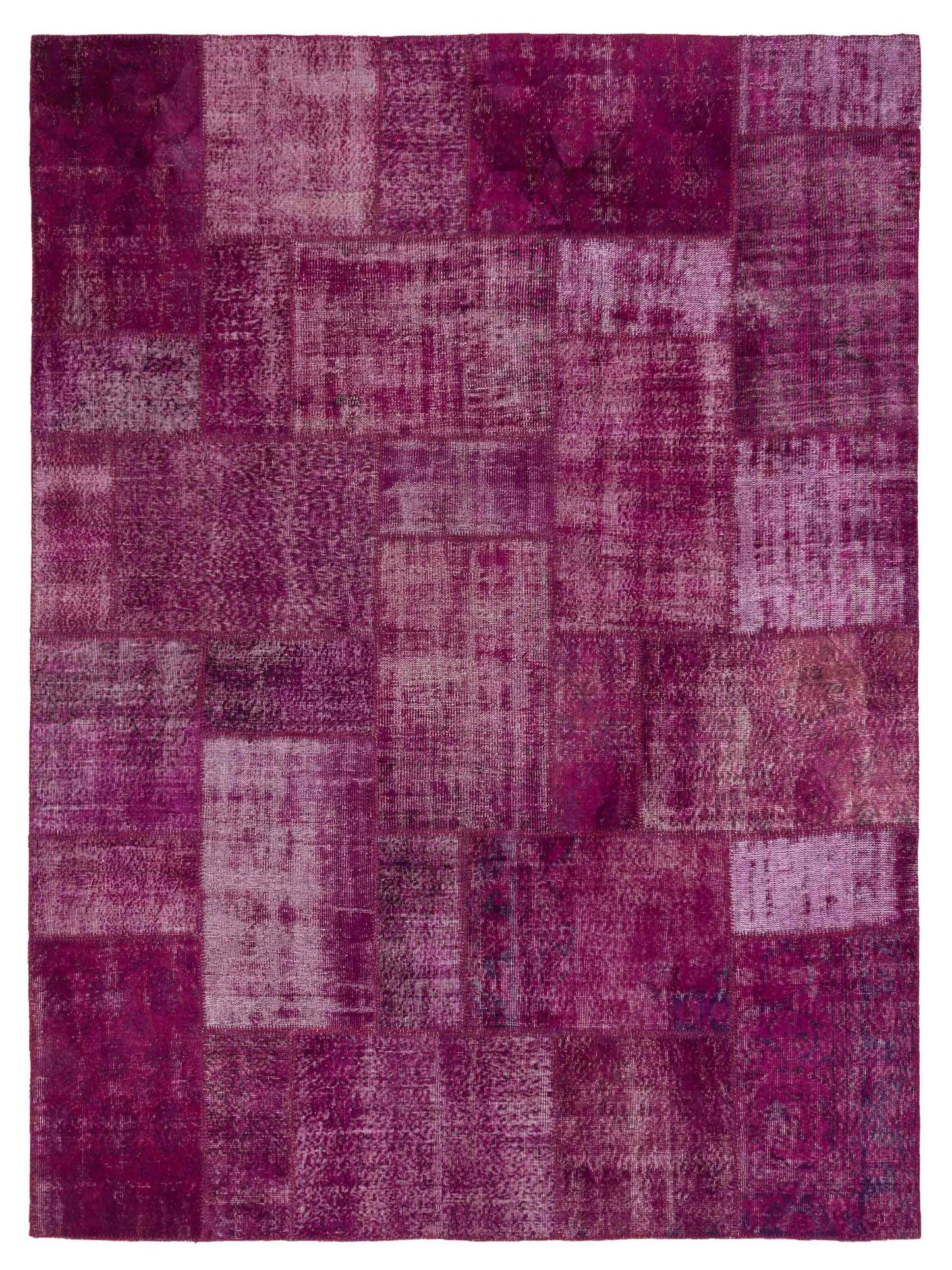 Pasha Turkish Vestige Patchwork  Plum  Contemporary