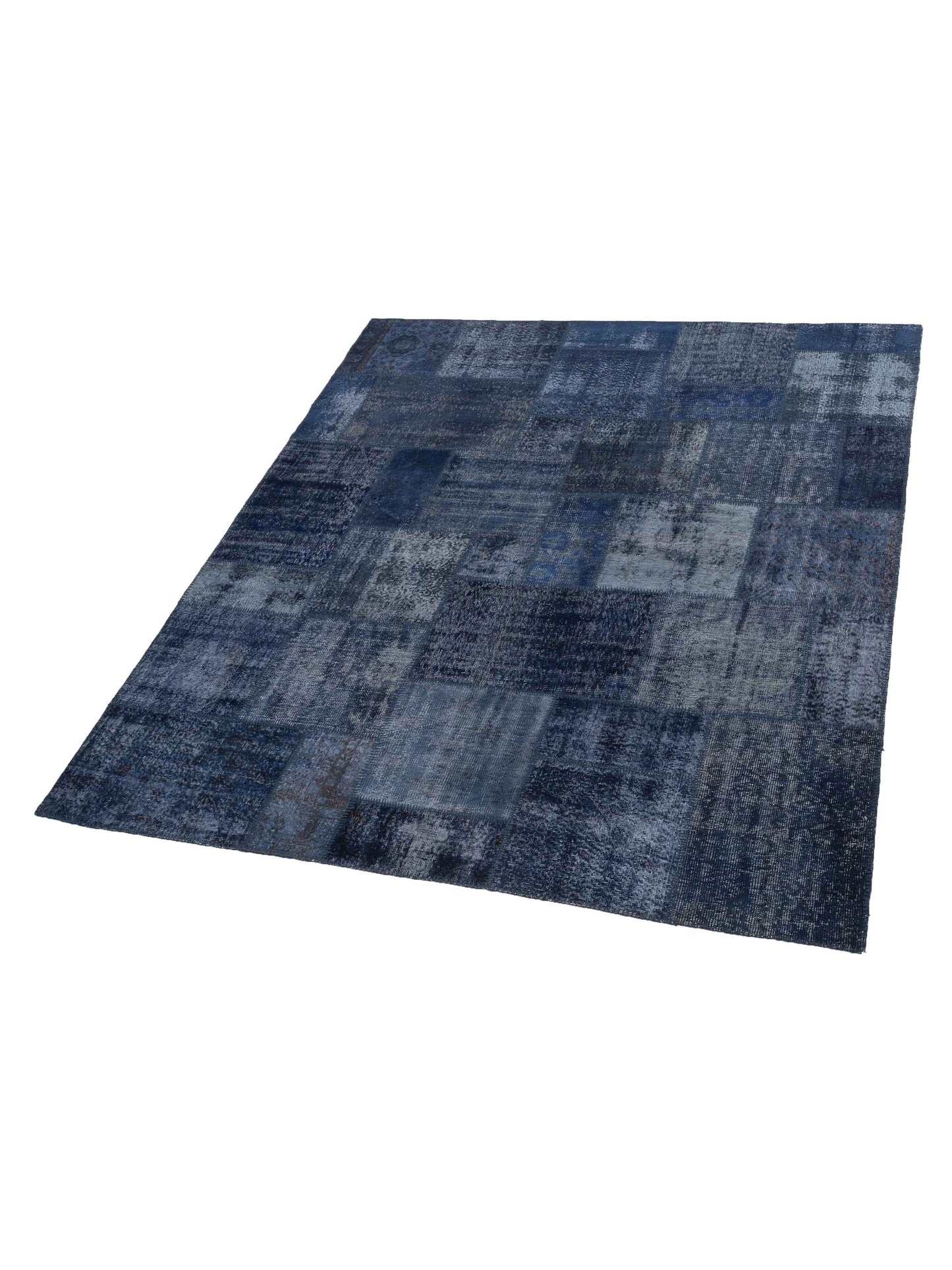Turkish Vestige Patchwork 142755 Navy 8.3x9.10 Hand Knotted Rug