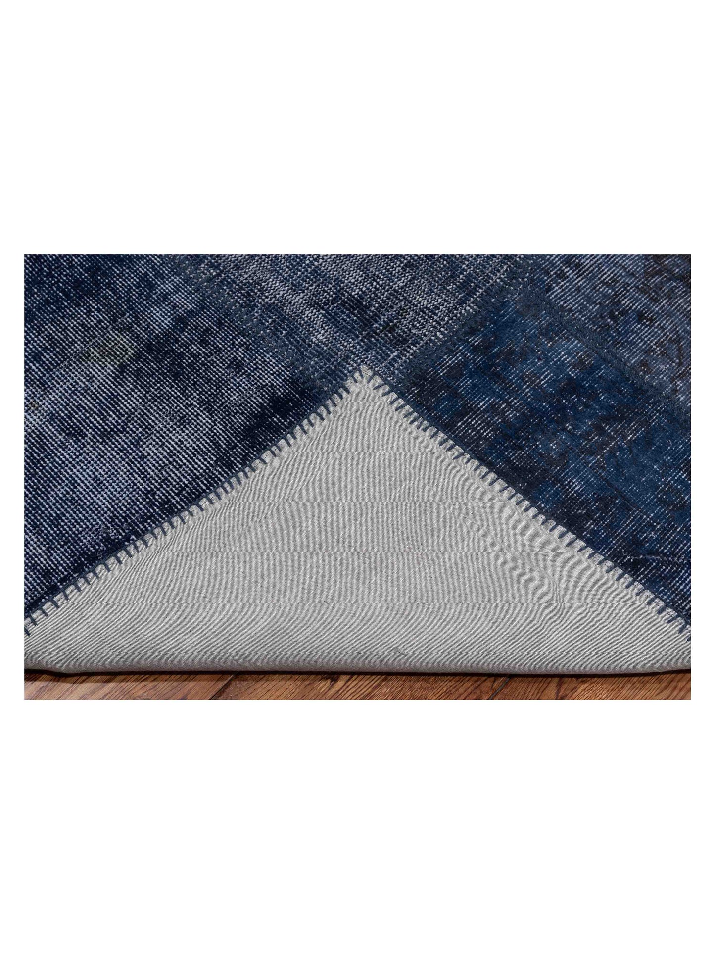 Turkish Vestige Patchwork 142755 Navy 8.3x9.10 Hand Knotted Rug