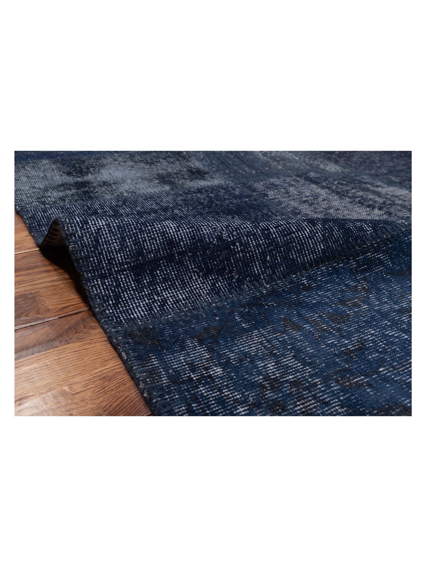 Turkish Vestige Patchwork 142755 Navy 8.3x9.10 Hand Knotted Rug