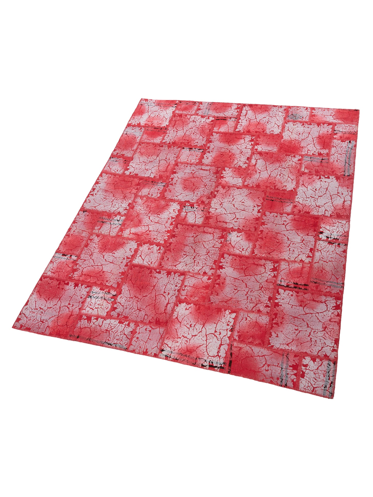 Turkish Vestige Patchwork 142783 Red 8.3x9.10 Hand Knotted Rug