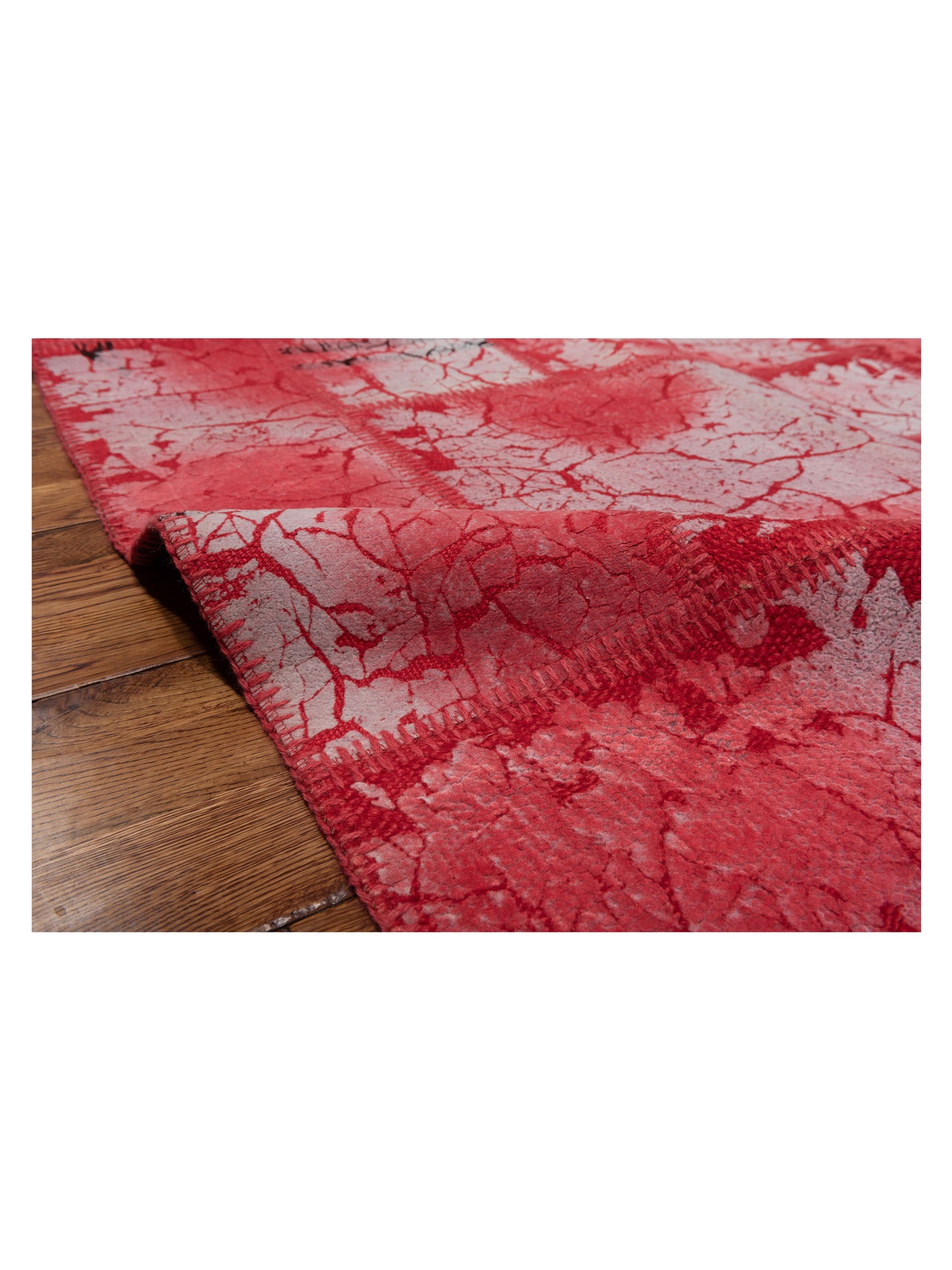 Turkish Vestige Patchwork 142783 Red 8.3x9.10 Hand Knotted Rug