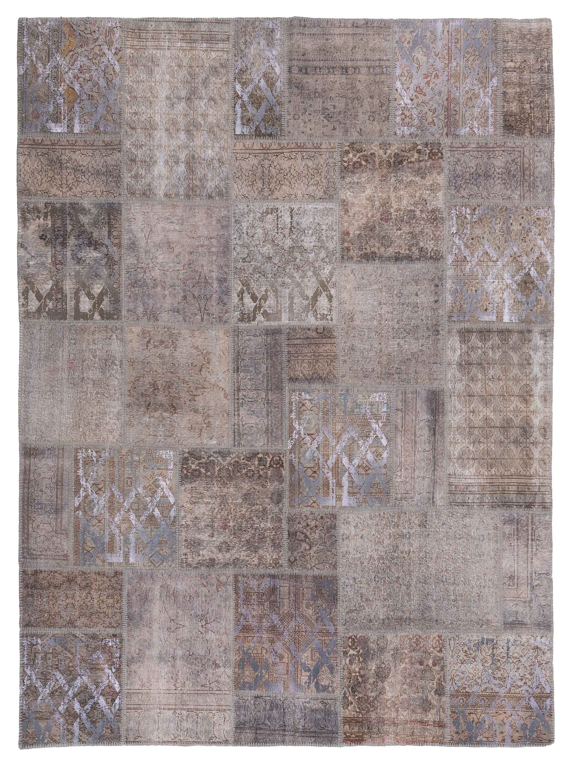 Pasha Turkish Vestige Patchwork  Silver  Contemporary