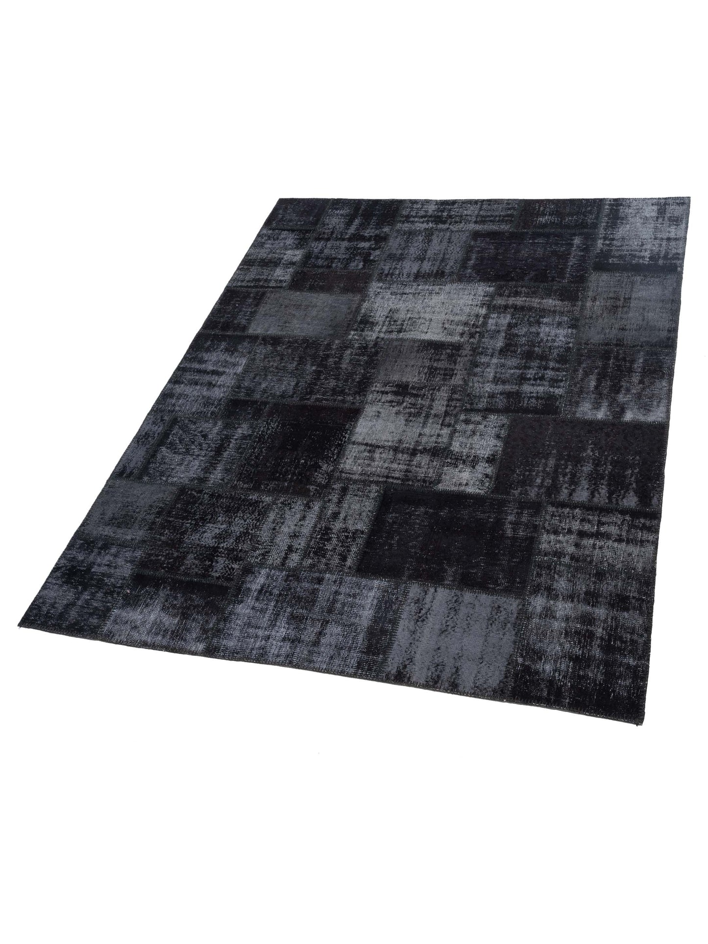 Turkish Vestige Patchwork 142800 Black 8x10 Hand Knotted Rug