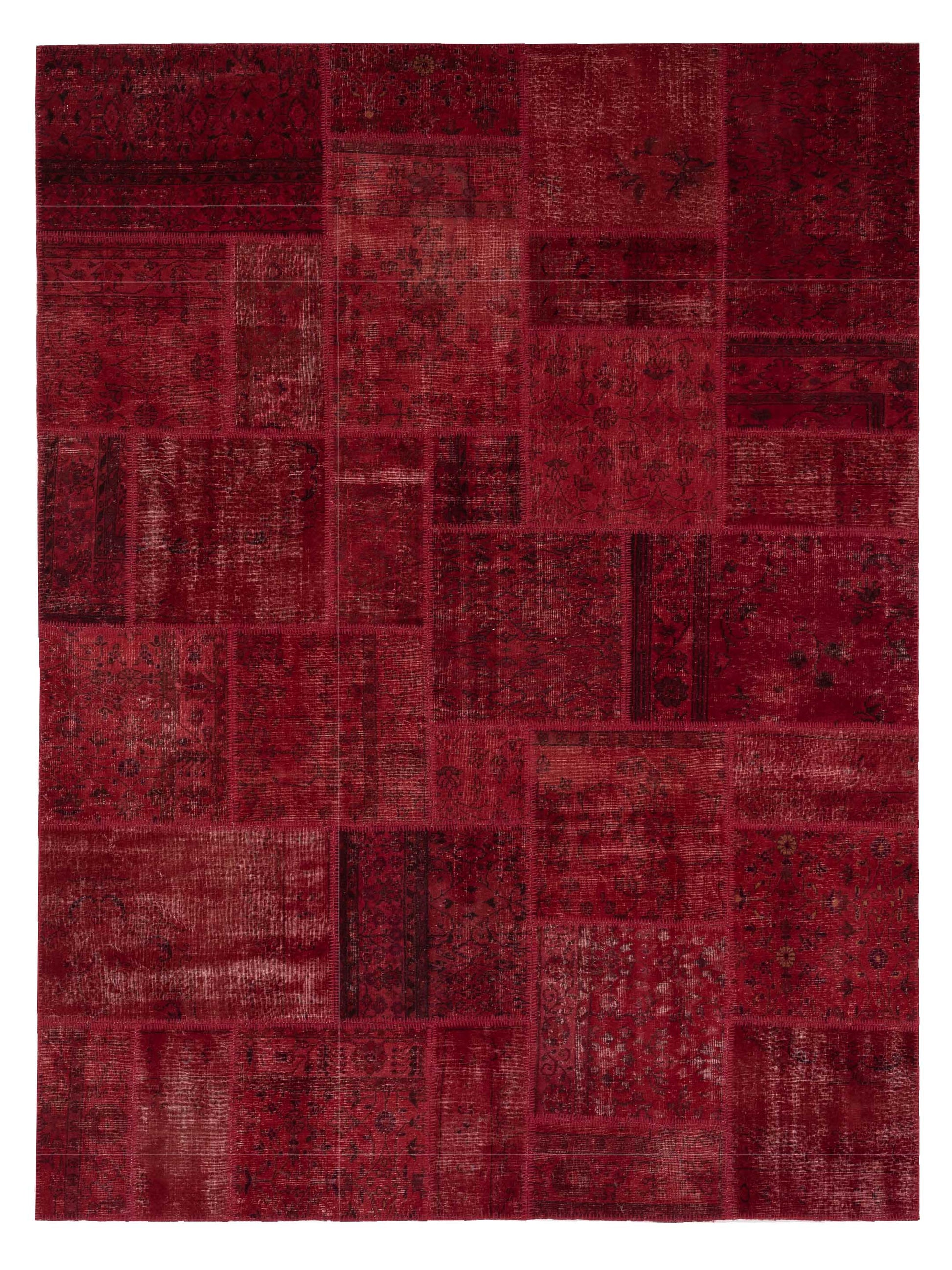Pasha Turkish Vestige Patchwork  Red  Contemporary