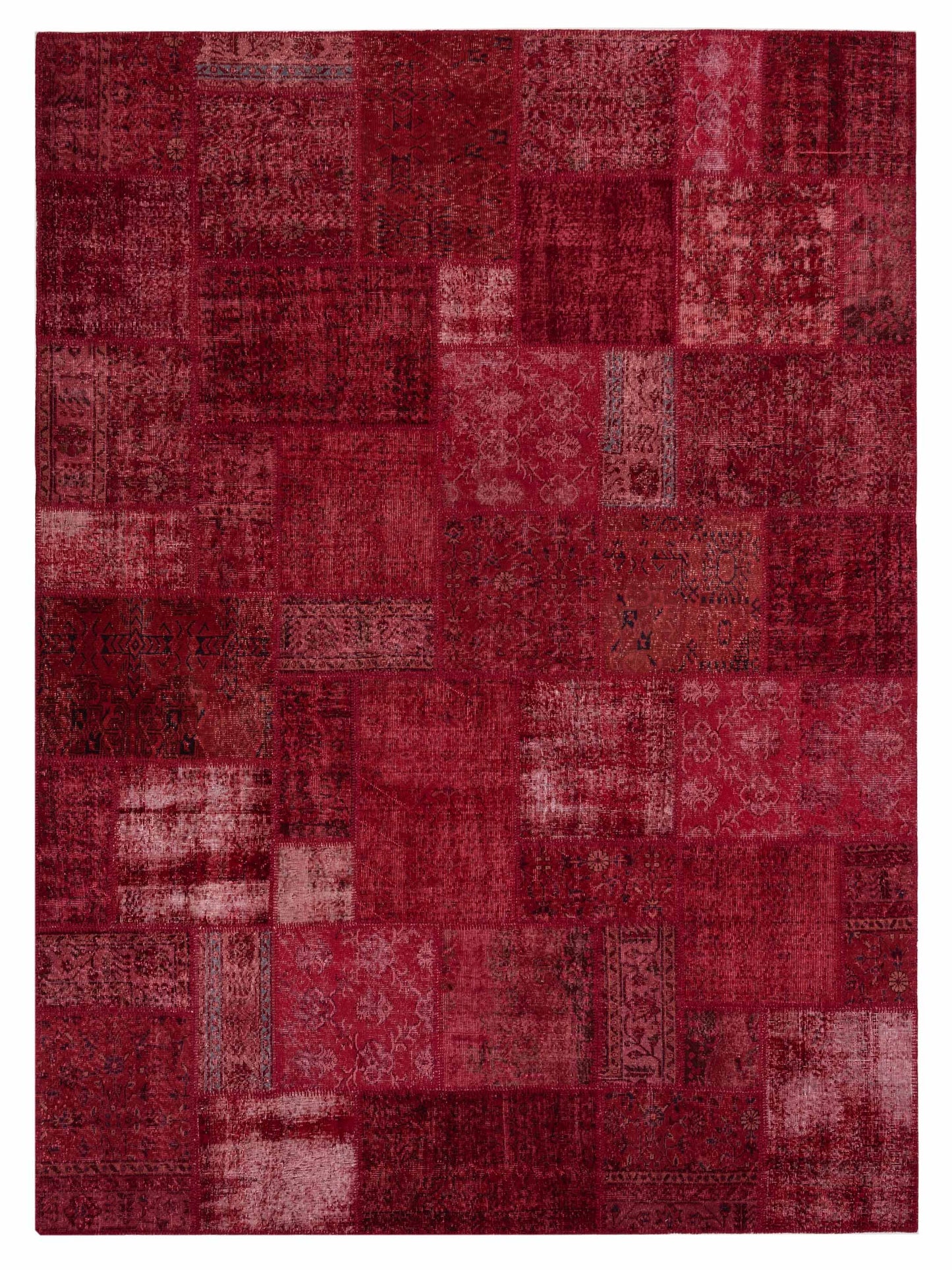 Pasha Turkish Vestige Patchwork  Red  Contemporary