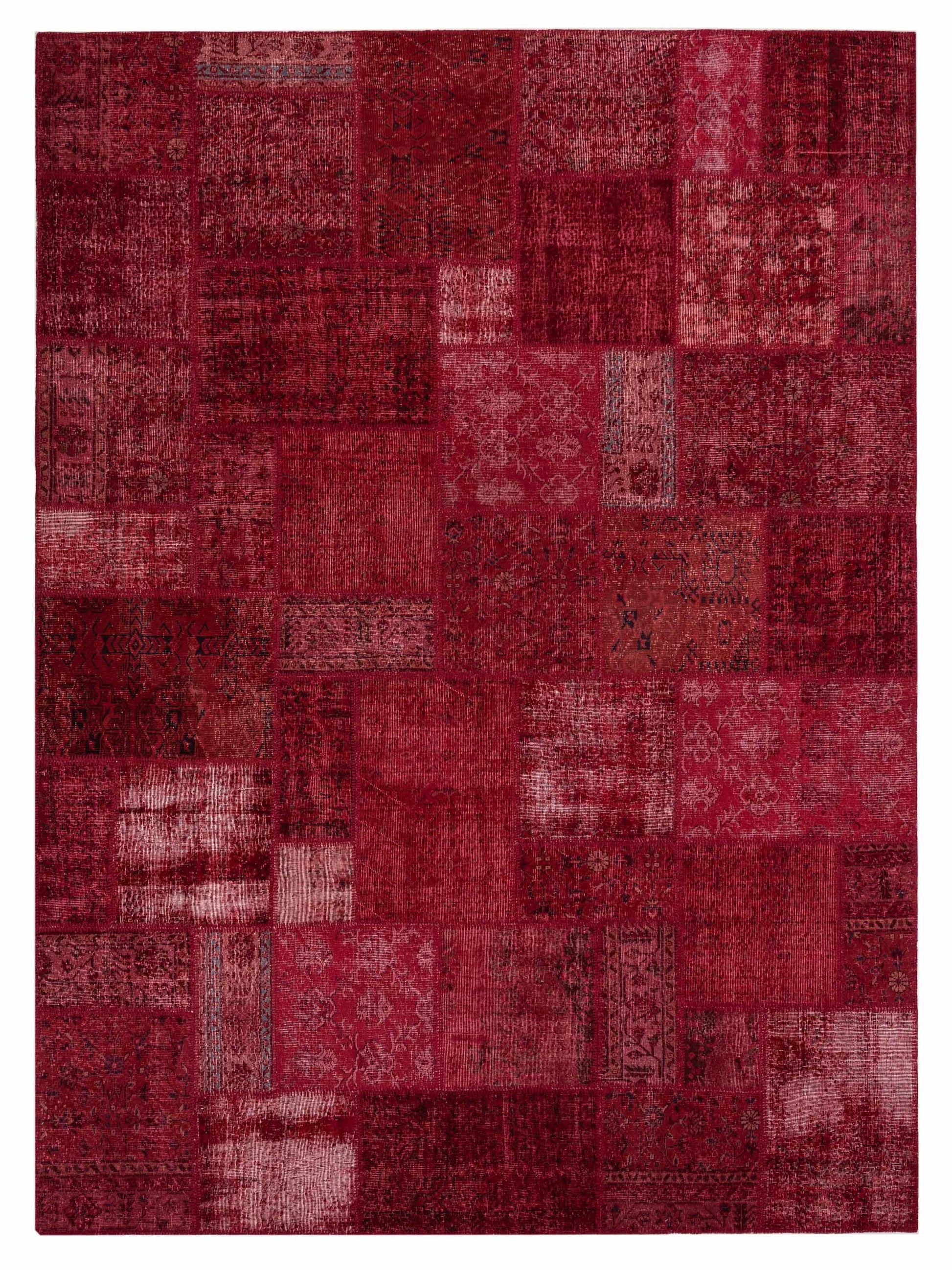 Pasha Turkish Vestige Patchwork  Red  Contemporary