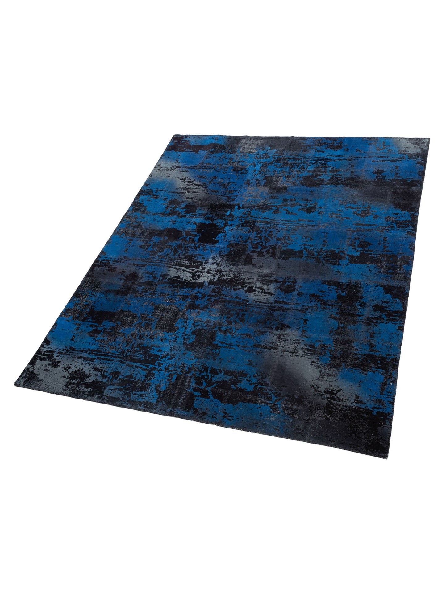 Turkish Vestige Patchwork 142808 Black Blue 8.2x9.10 Hand Knotted Rug