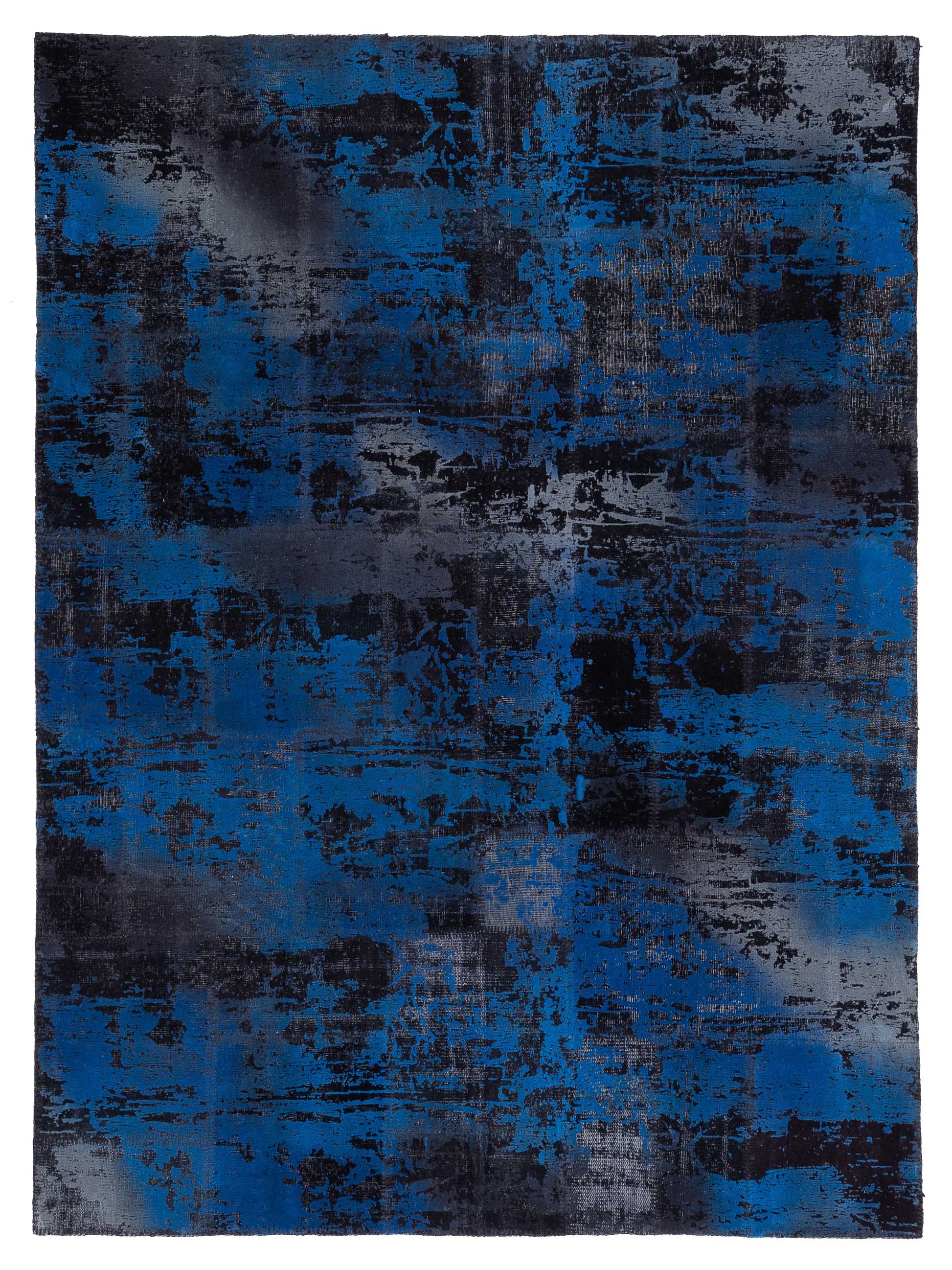 Pasha Turkish Vestige Patchwork  Black Blue Contemporary