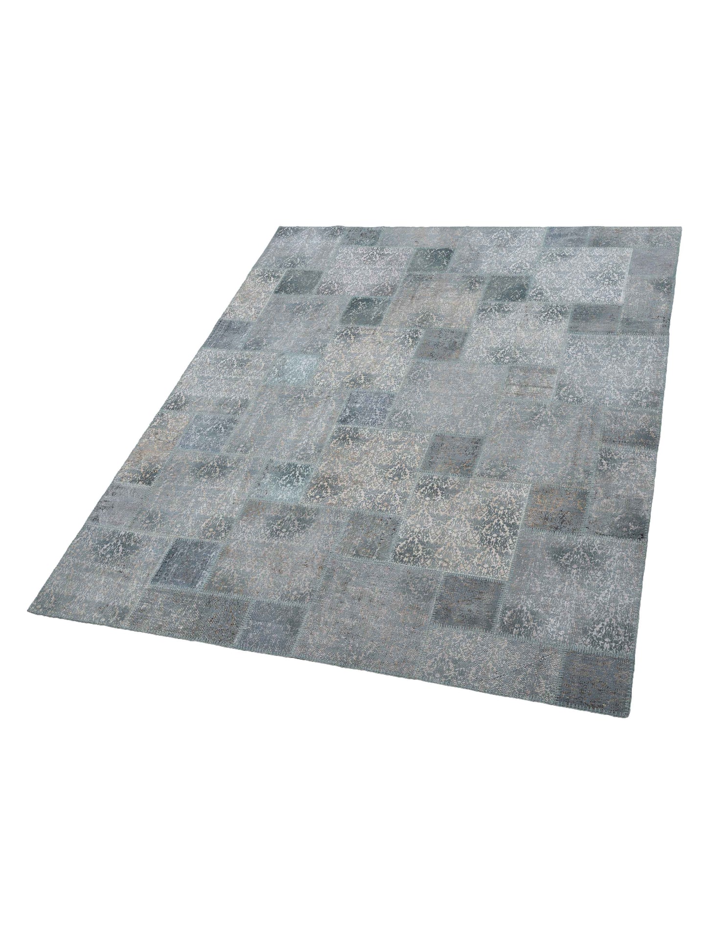 Turkish Vestige Patchwork 142810 Blue 8.3x9.10 Hand Knotted Rug