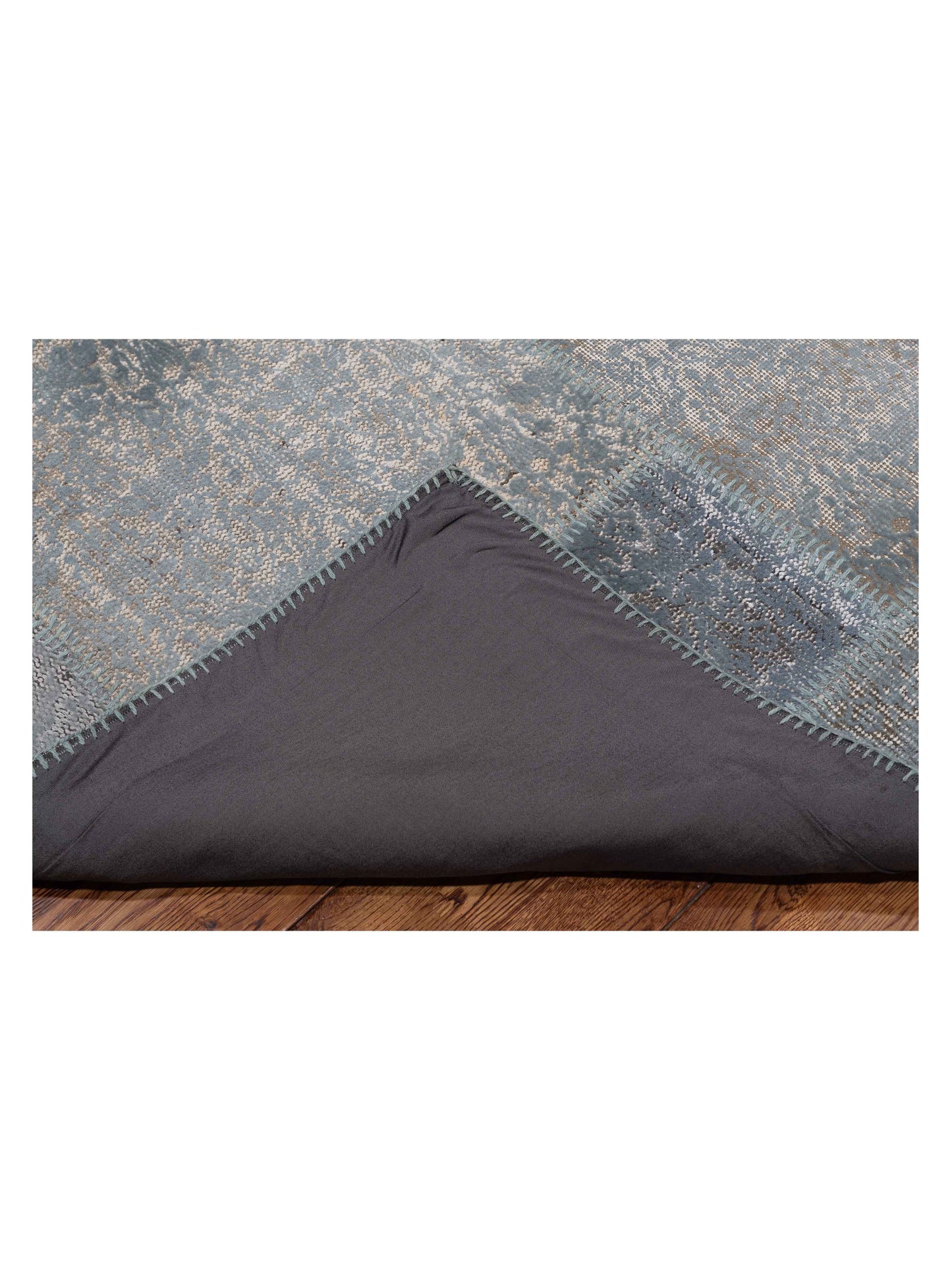 Turkish Vestige Patchwork 142810 Blue 8.3x9.10 Hand Knotted Rug