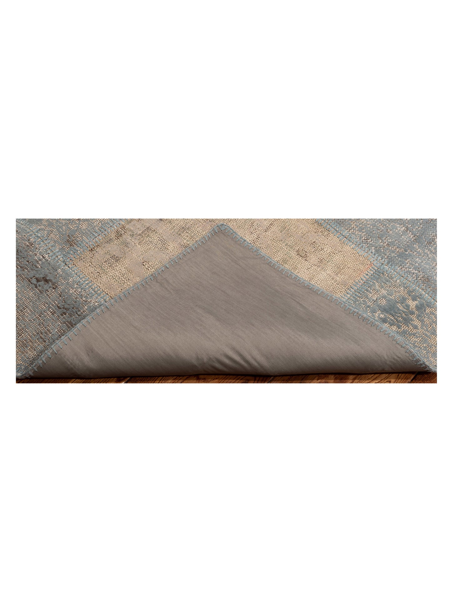 Turkish Vestige Patchwork 142812 Light Blue 8.3x9.11 Hand Knotted Rug