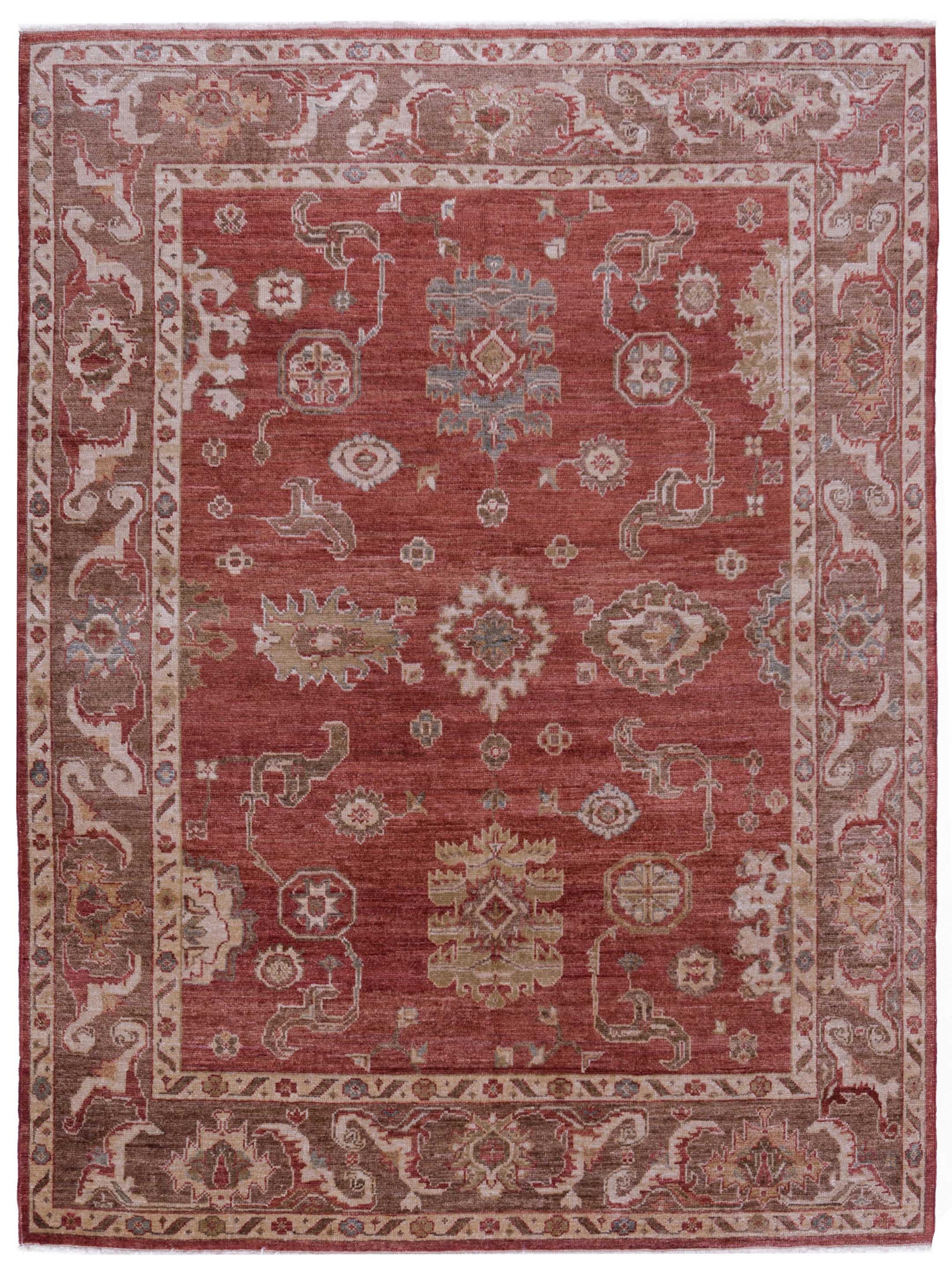 Anadol Angora Oushak  Rust Rust Brown Traditional