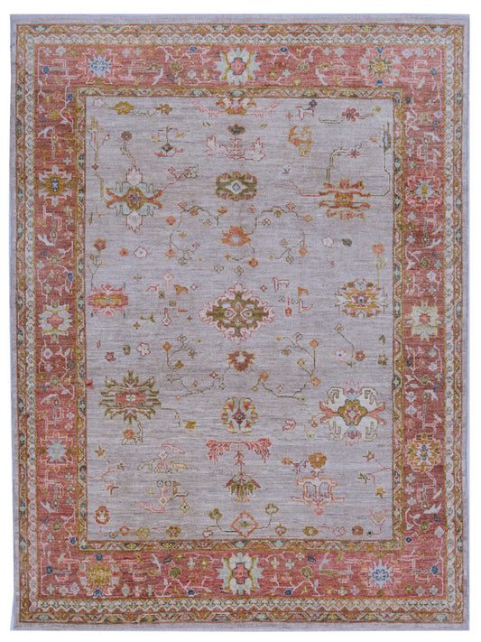 Anadol Angora Oushak  Silver Red Traditional