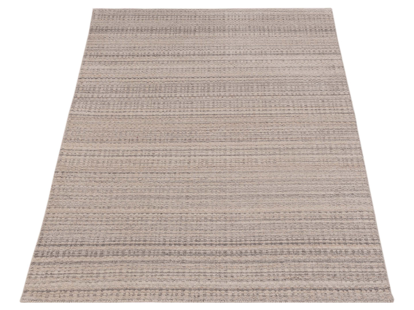 Himalayan 144789 Ivory Gray 4.1x6.1 Hand Knotted Rug