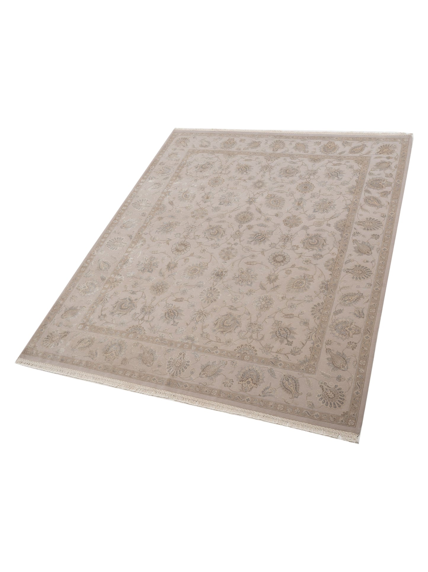 Imperial Silk 145054 Beige Beige 8.2x10.1 Hand Knotted Rug