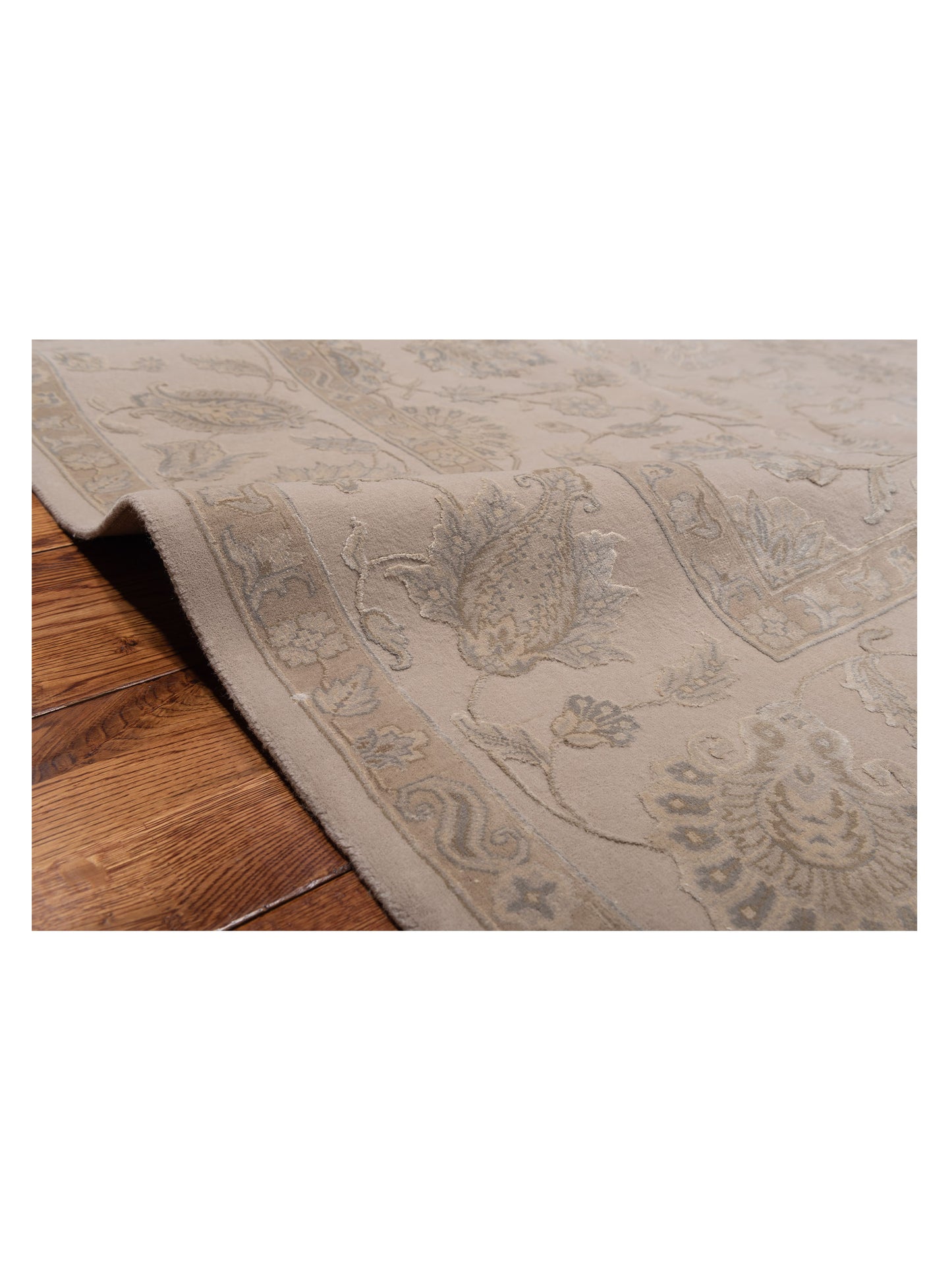 Imperial Silk 145054 Beige Beige 8.2x10.1 Hand Knotted Rug