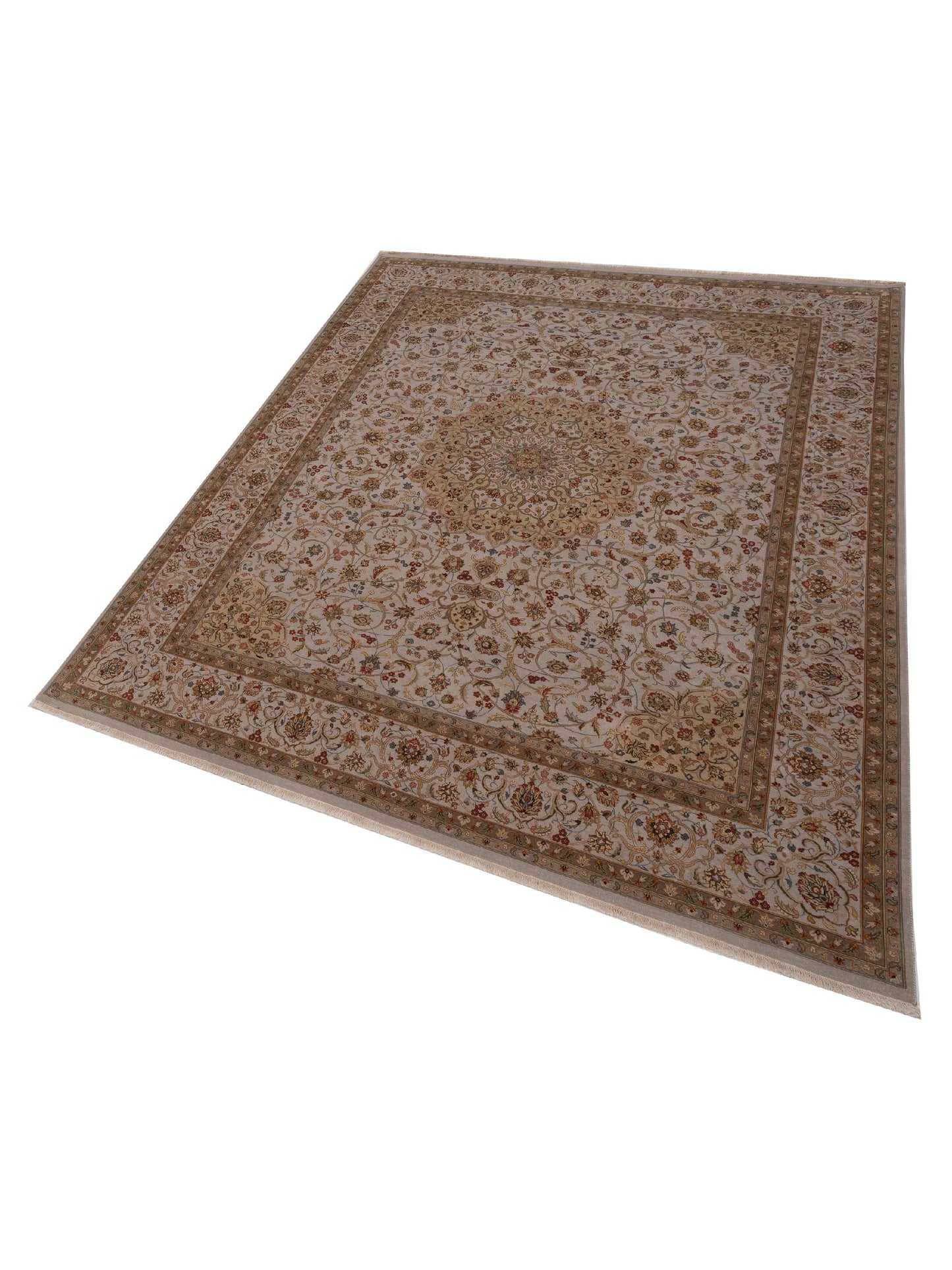 Imperial Silk 145055 Ivory Ivory 8.1x10 Hand Knotted Rug