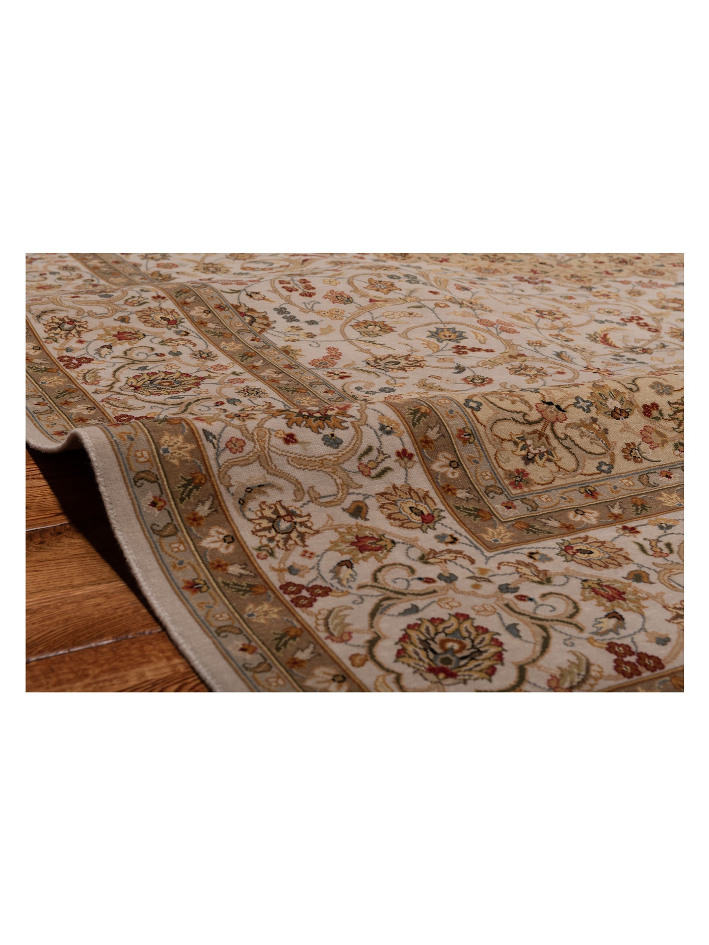 Imperial Silk 145055 Ivory Ivory 8.1x10 Hand Knotted Rug